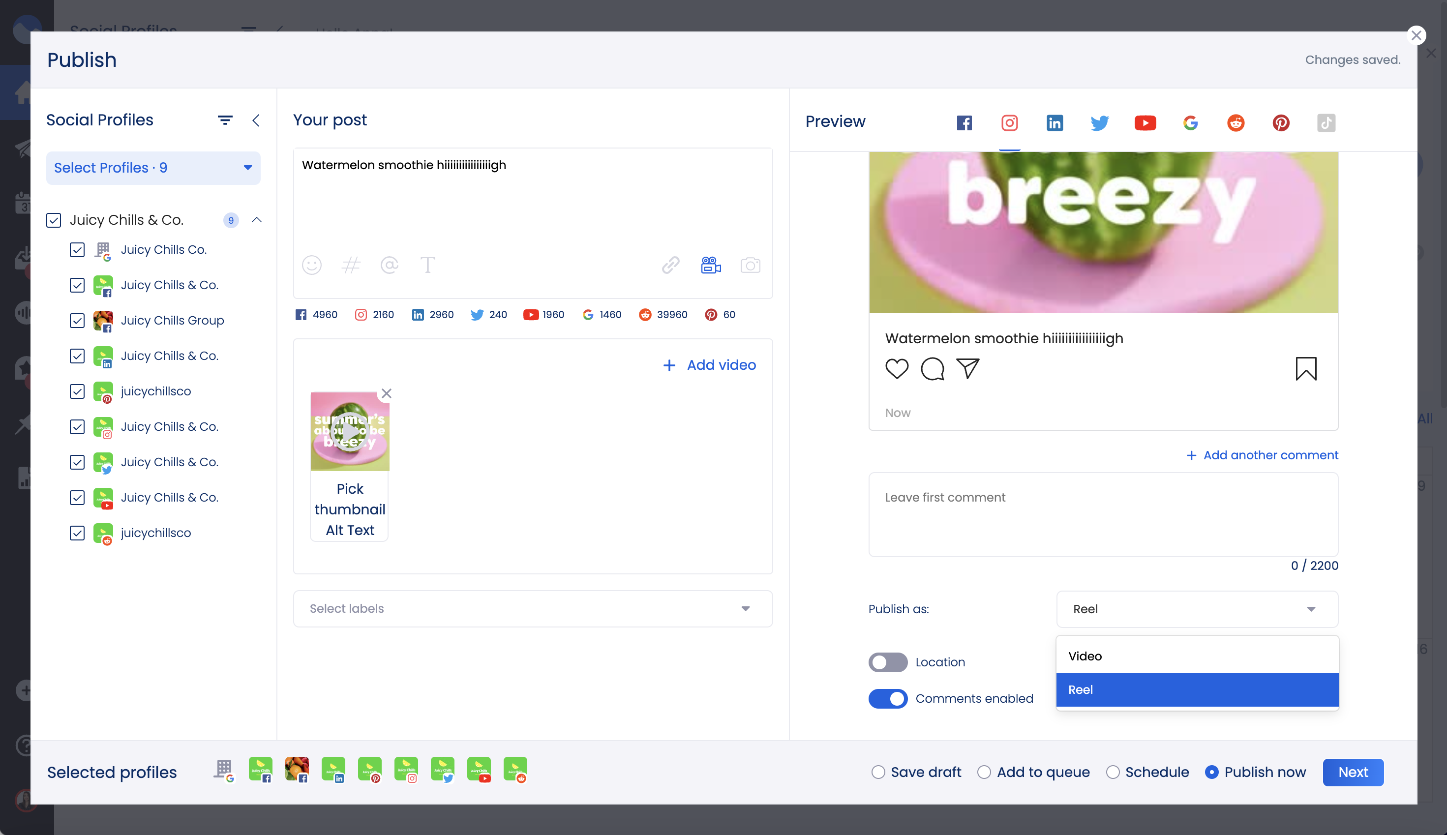 How to Schedule Reels With Vista Social