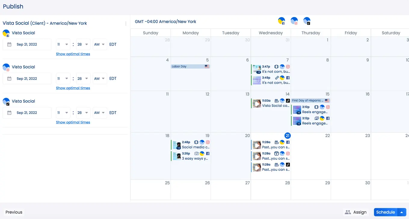 Schedule Facebook Reels with Vista Social