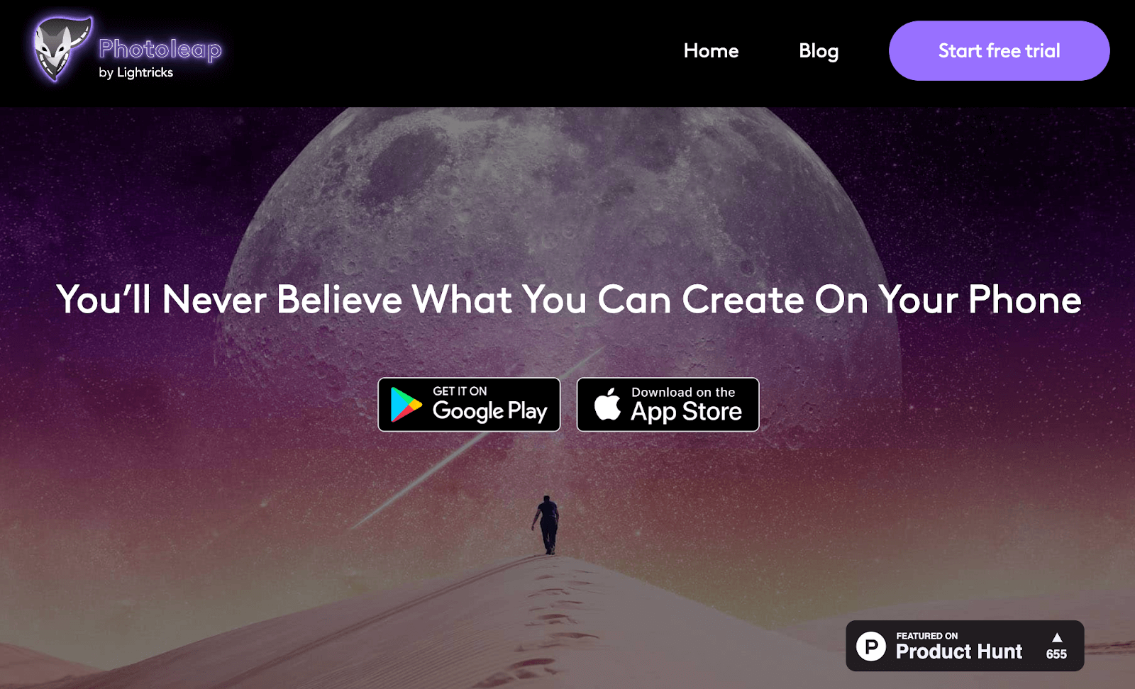 Photoleap's homepage