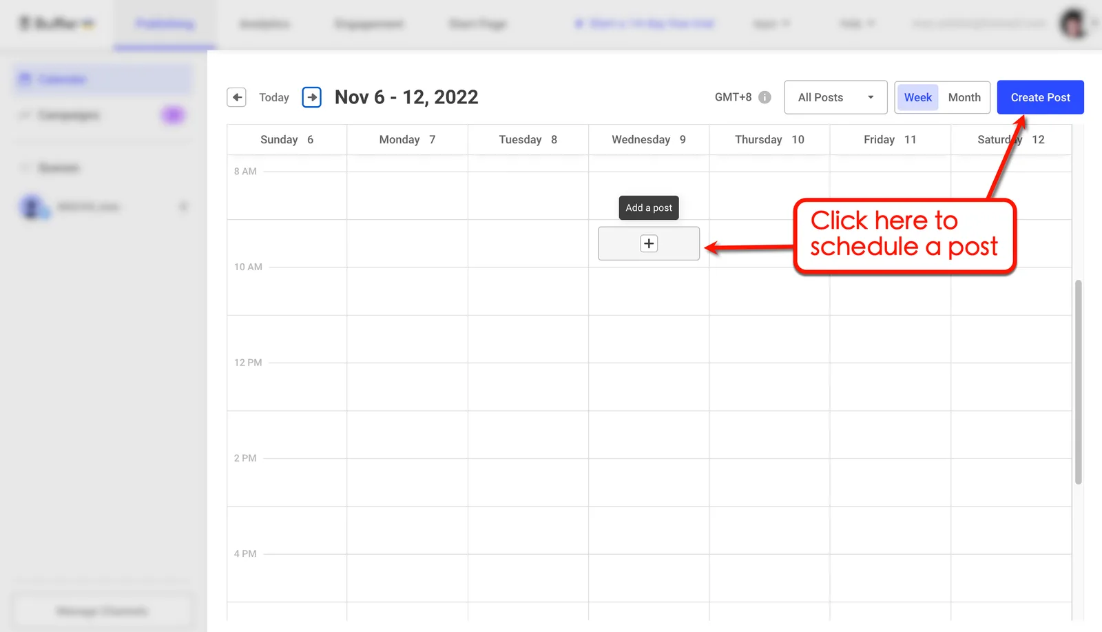 Create post in Buffer