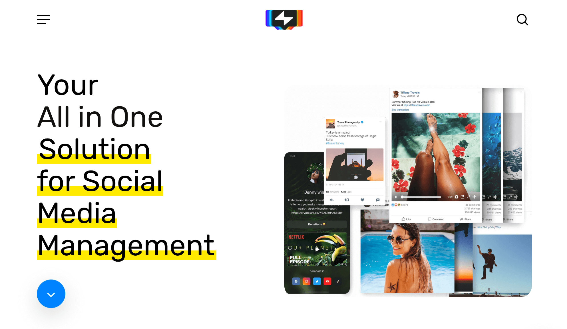 Heropost's home page