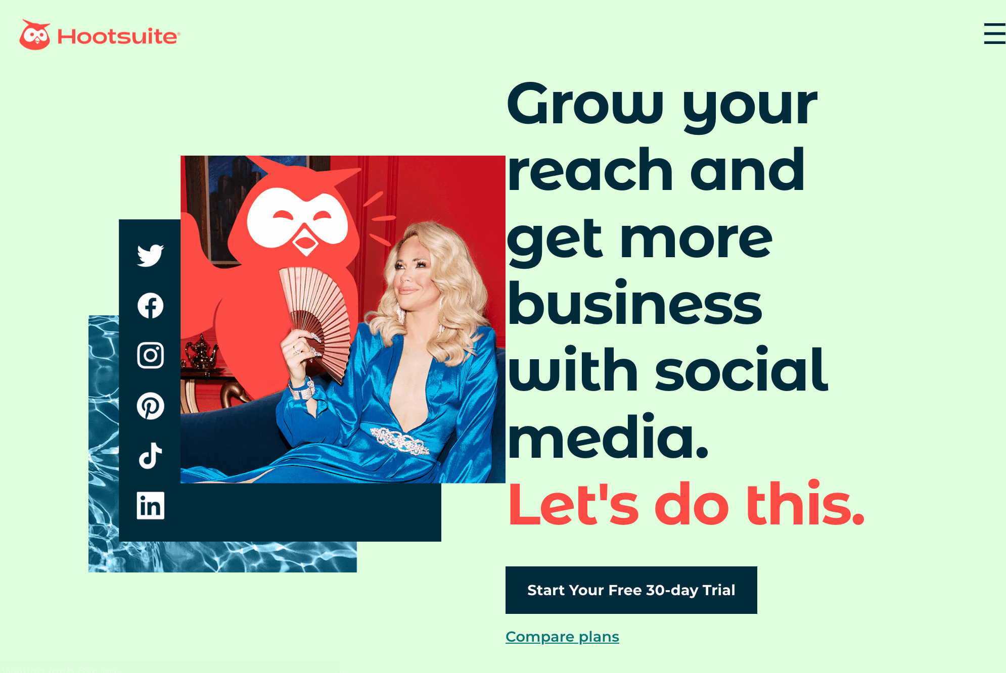 Hootsuite's home page