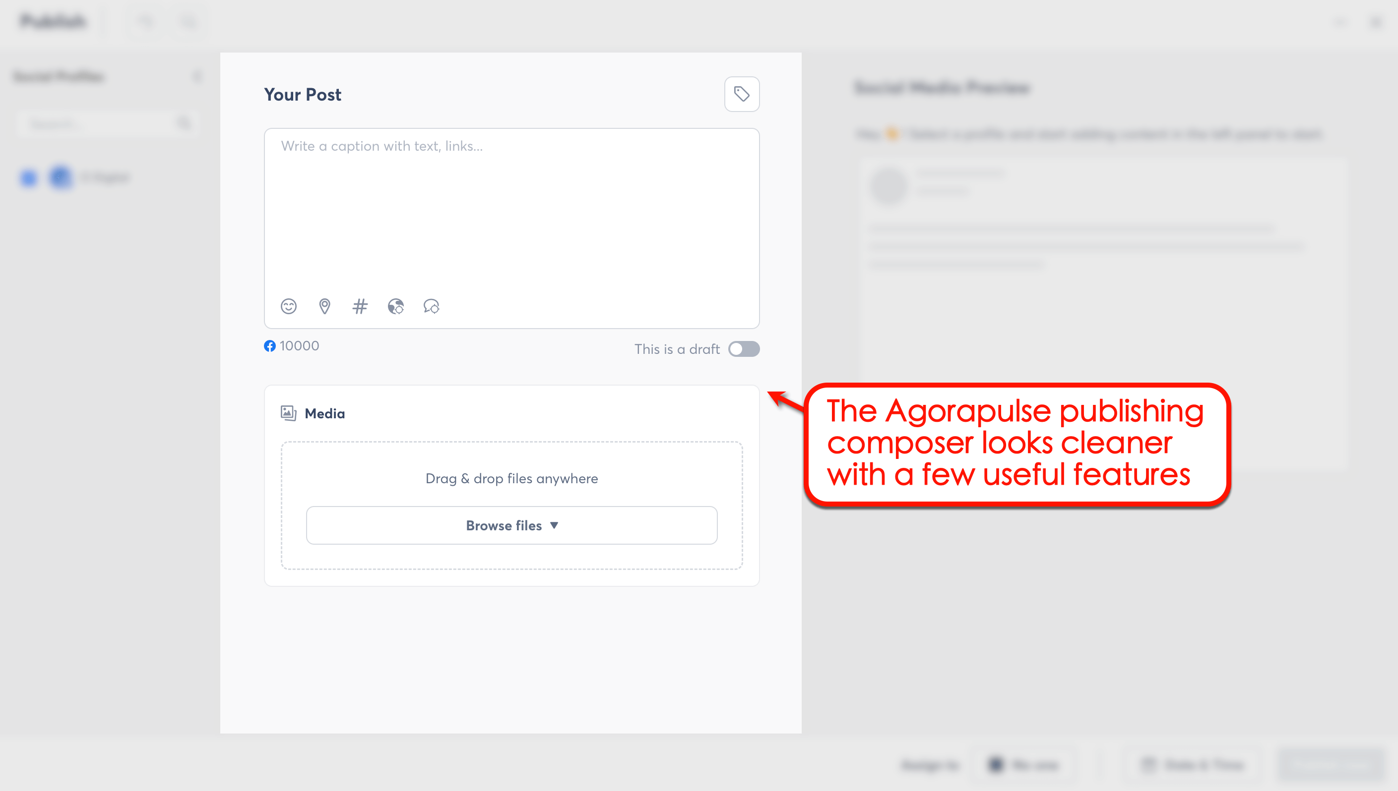 Agorapulse's publishing tool