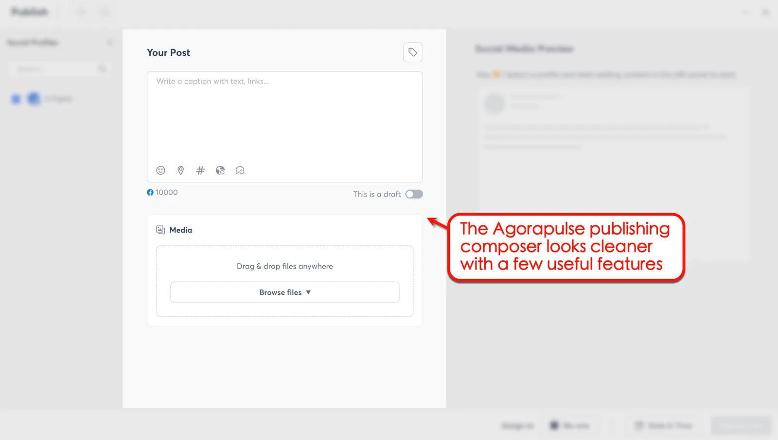 Agorapulse's publishing tool
