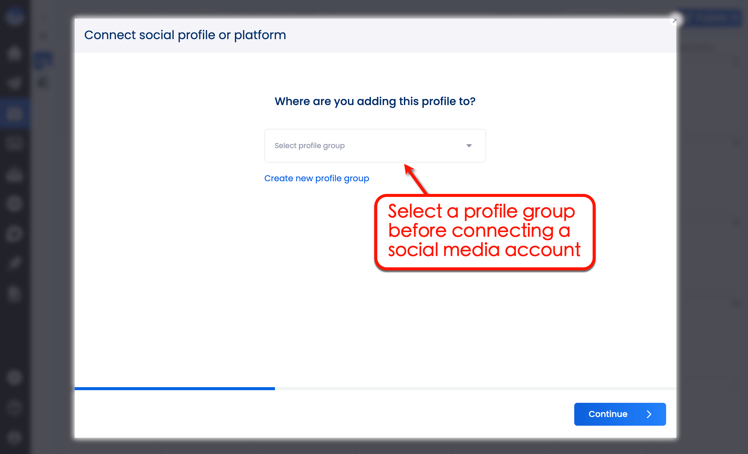Vista Social's profile group