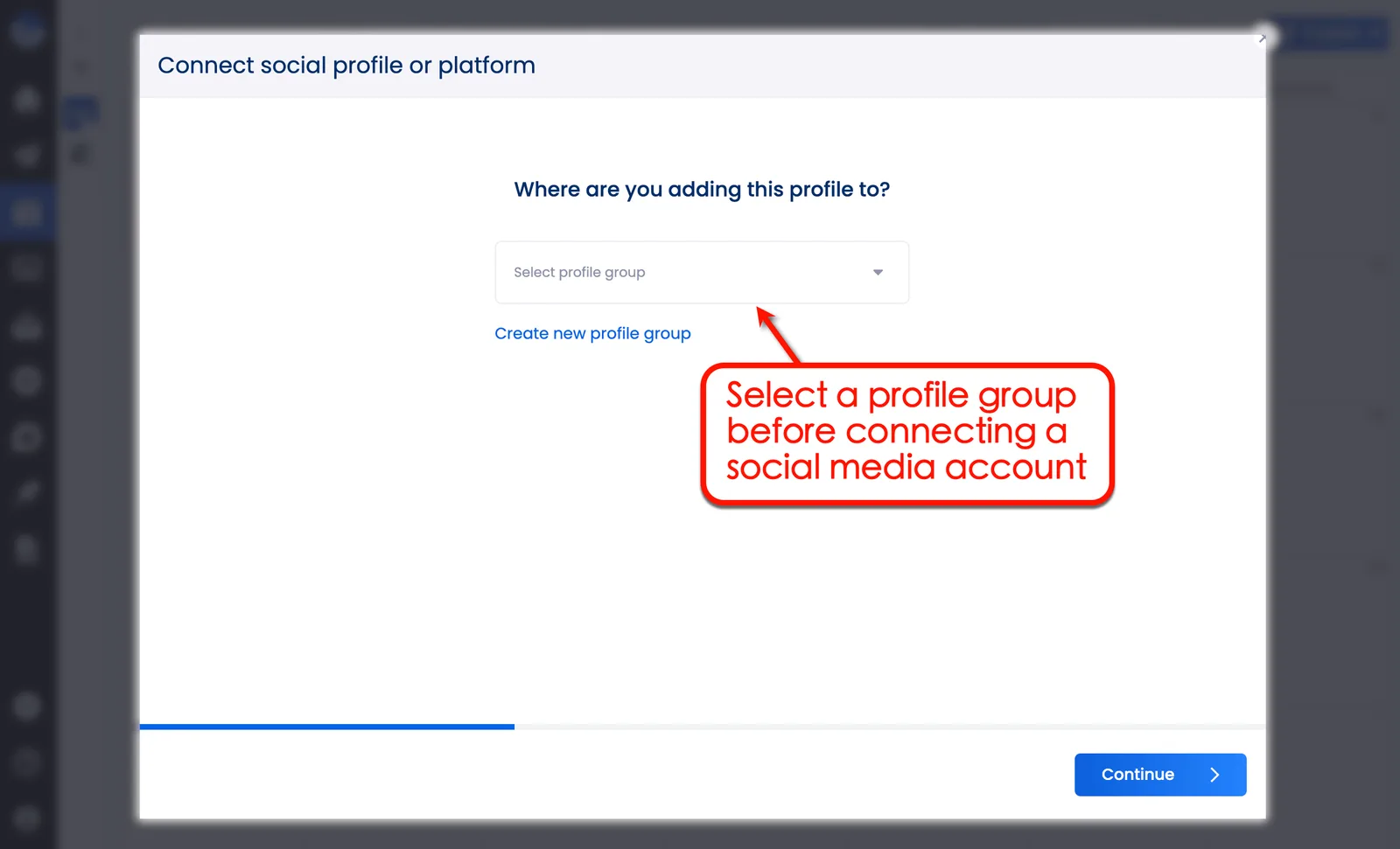 Vista Social's profile group