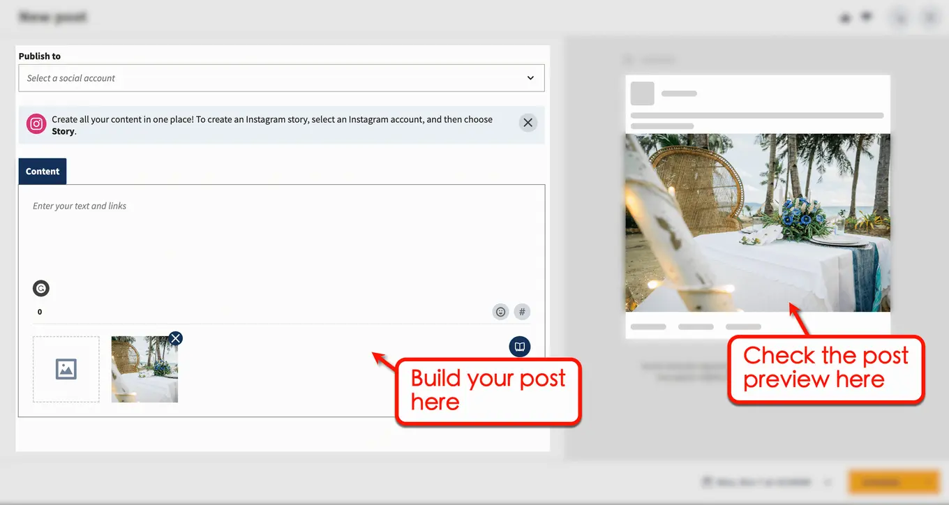 Preview post in Hootsuite