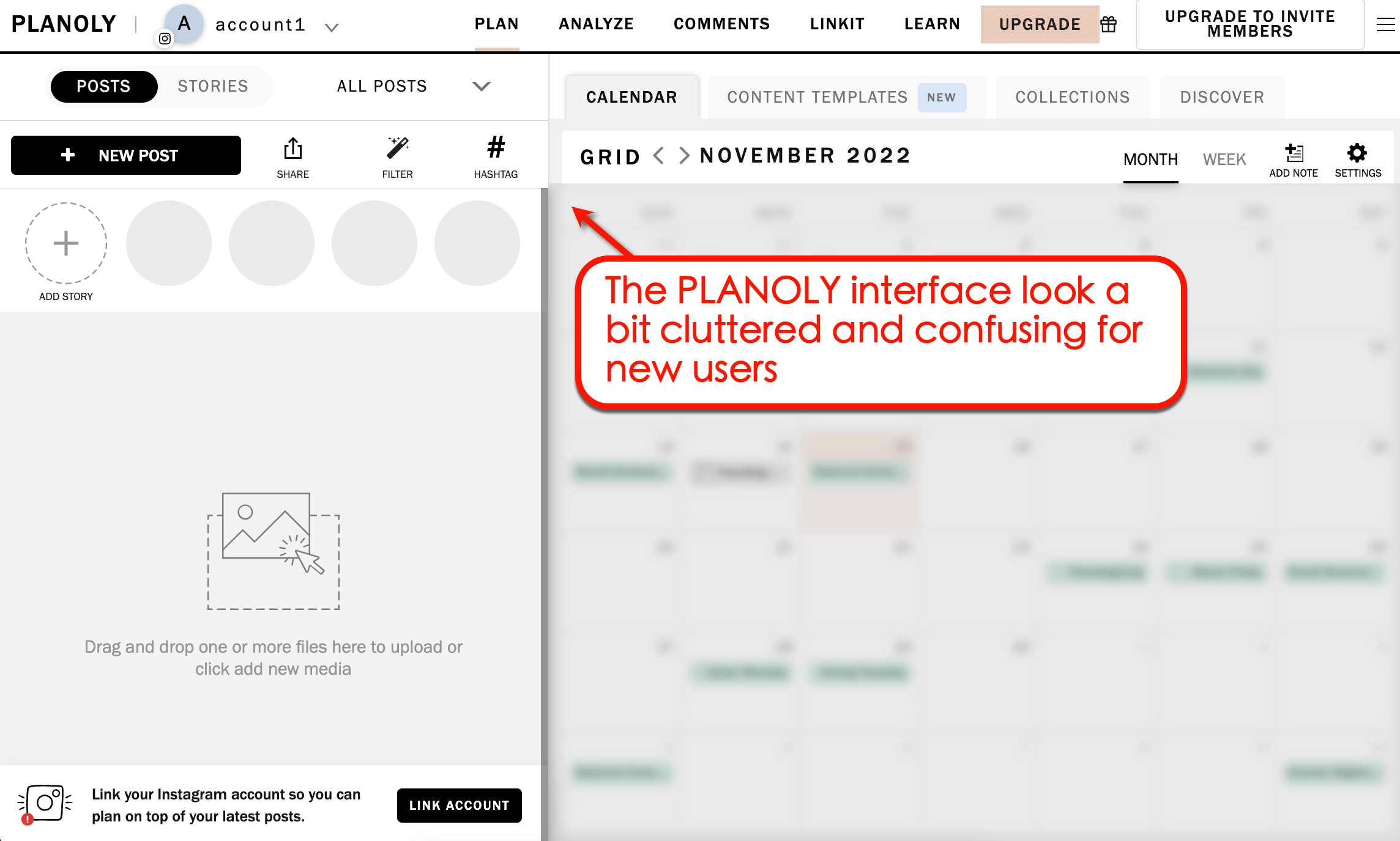 Planoly's interface