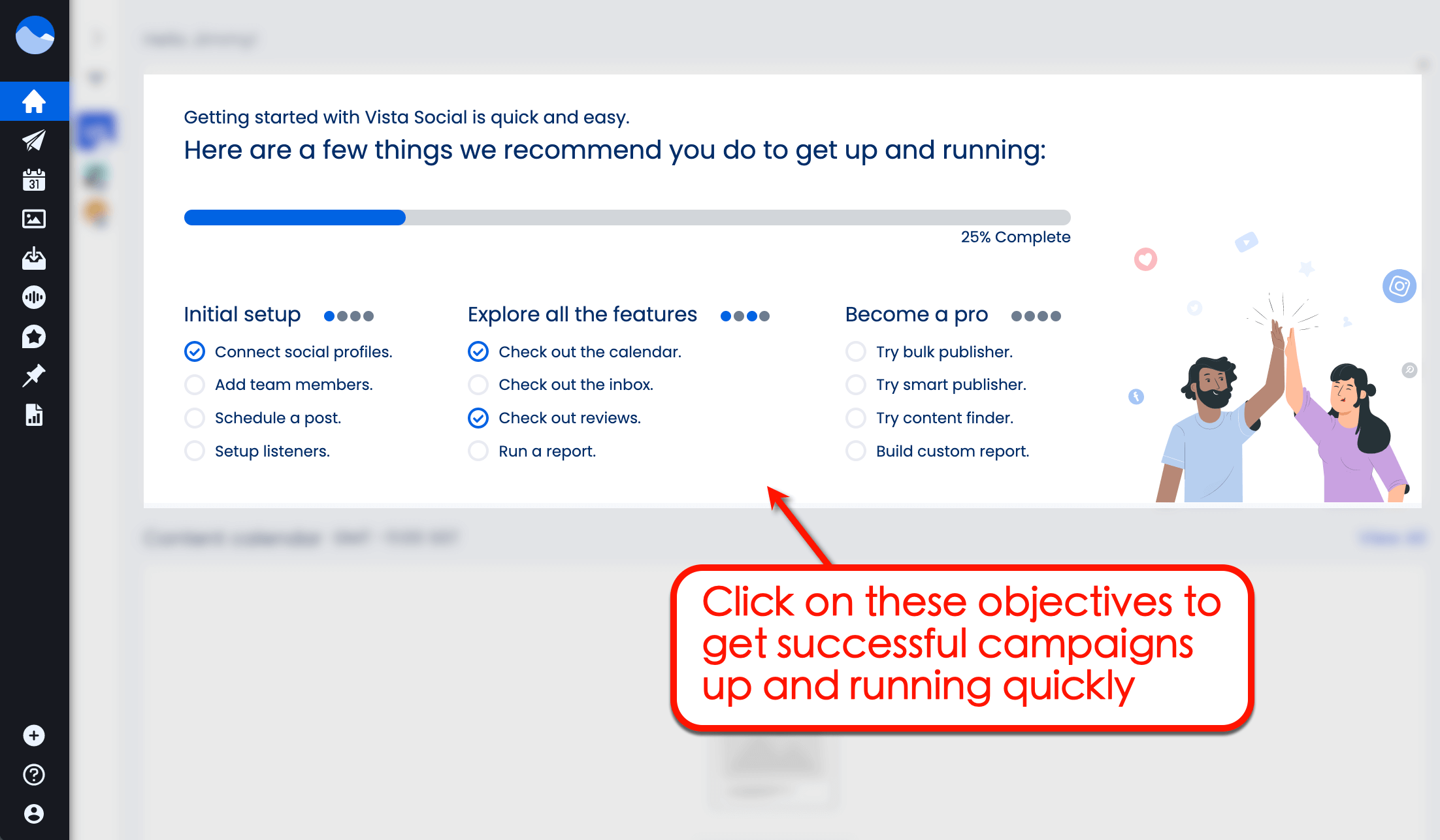 Vista Social encourages self-paced learning