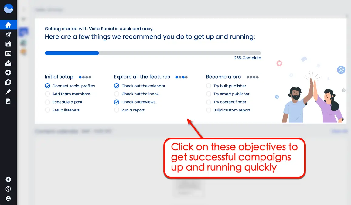 Vista Social encourages self-paced learning