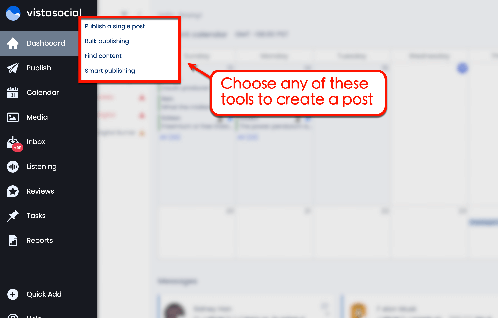 Vista Social's tools