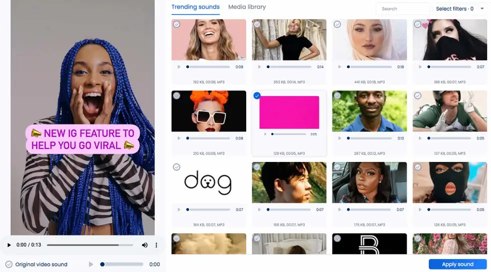 How to Use Trending Audio in Vista Social