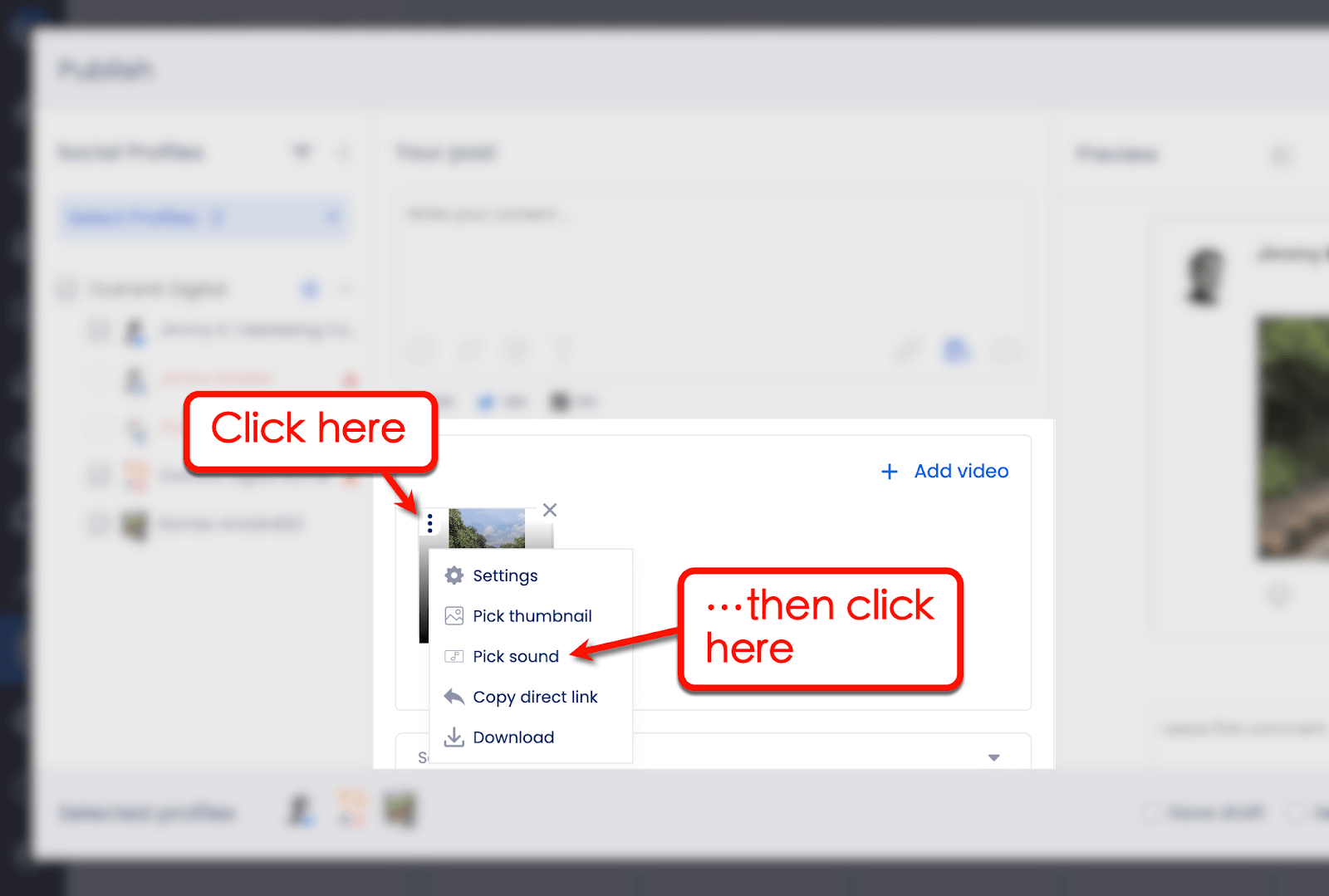 Pick a sound in your TikTok profile