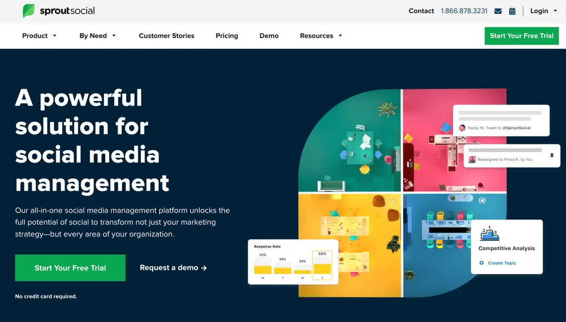 SproutSocial's homepage