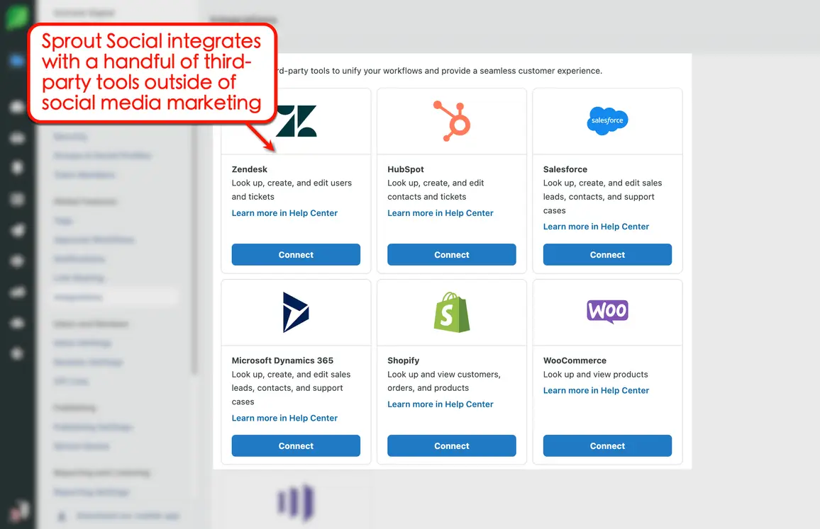 SproutSocial's integration