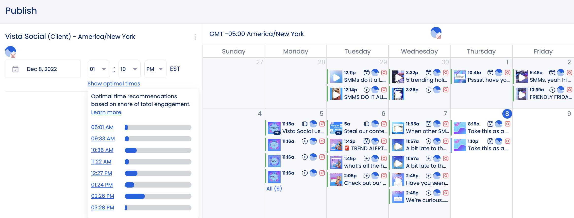 when to post on social media with optimal time