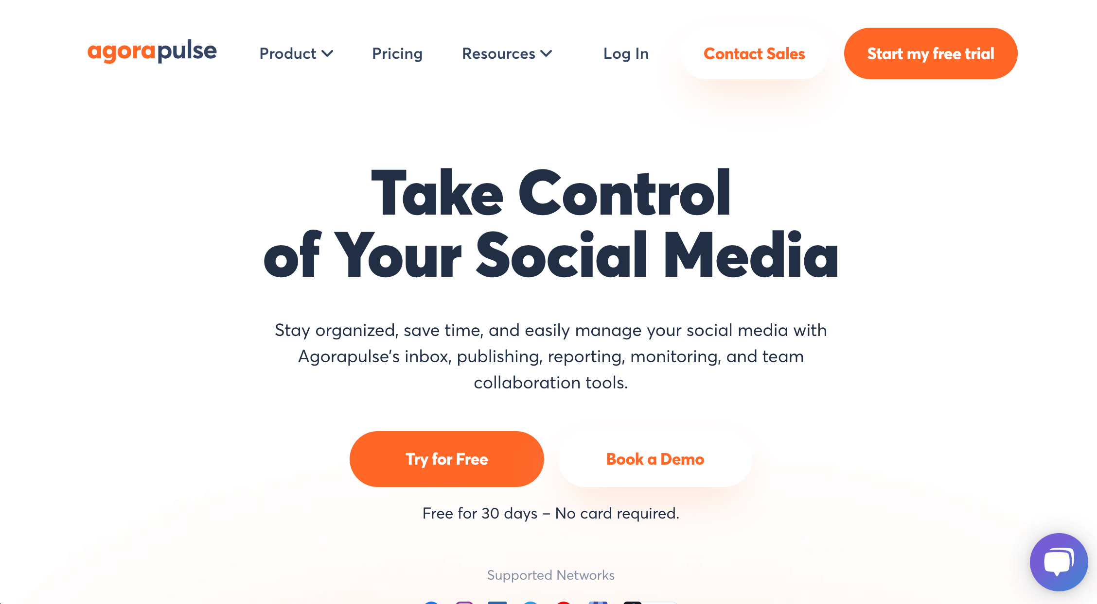 Agorapulse's homepage