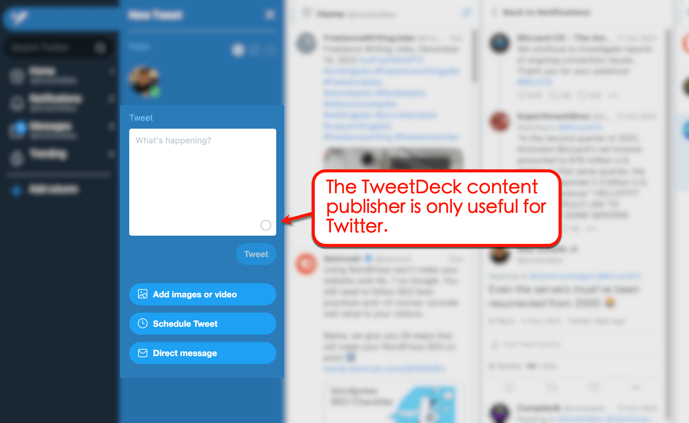 TweetDeck's publishing editor