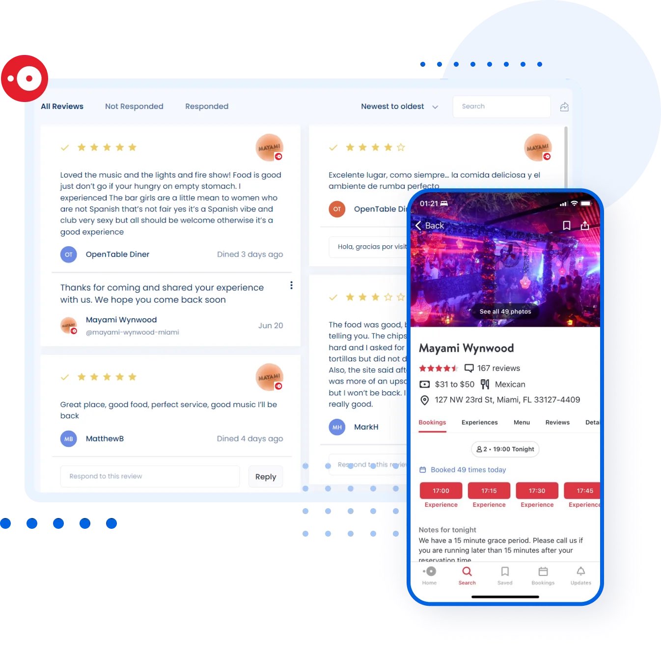 Vista Social OpenTabel Integration