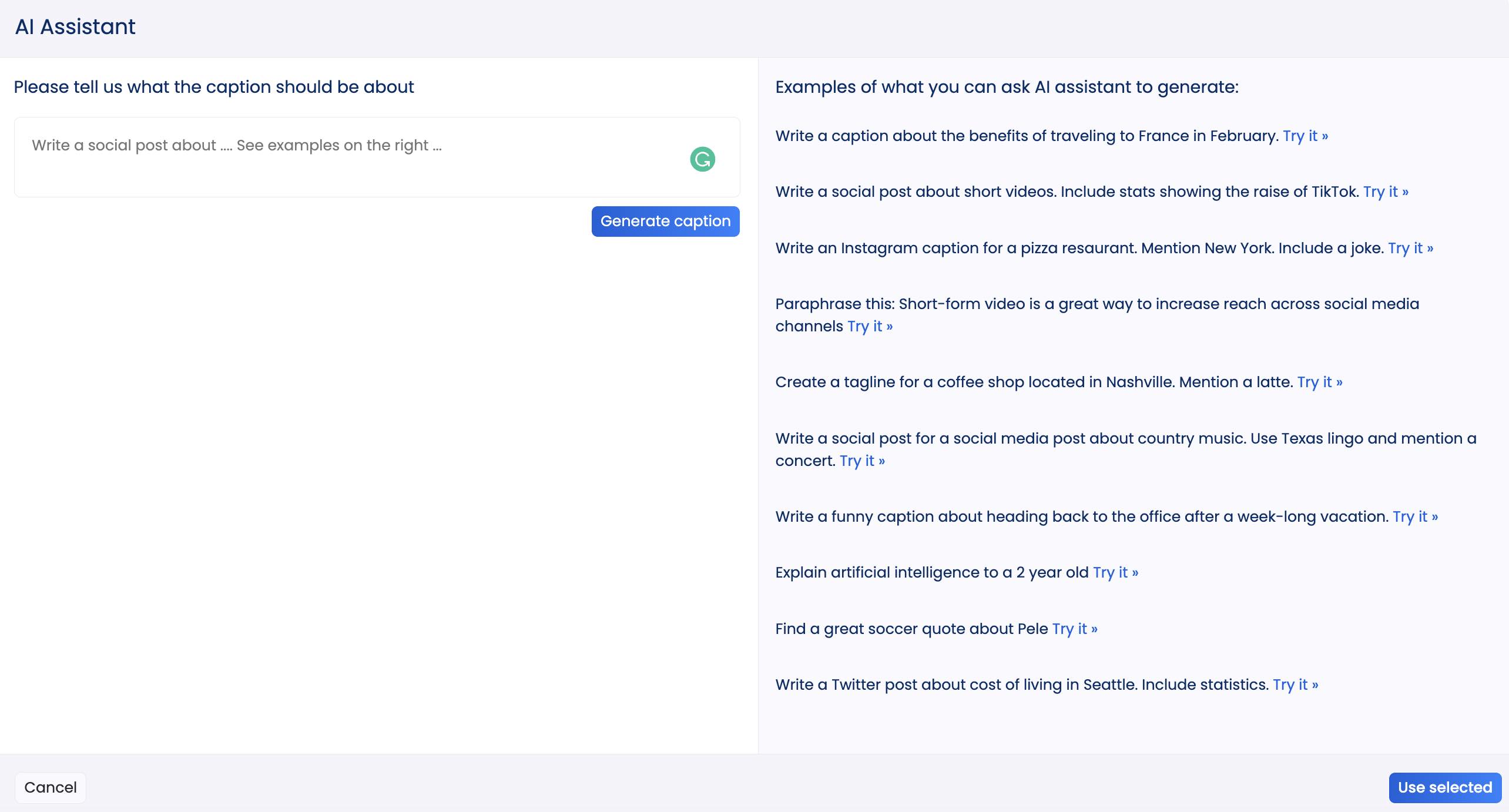 Vista Social AI Assistant