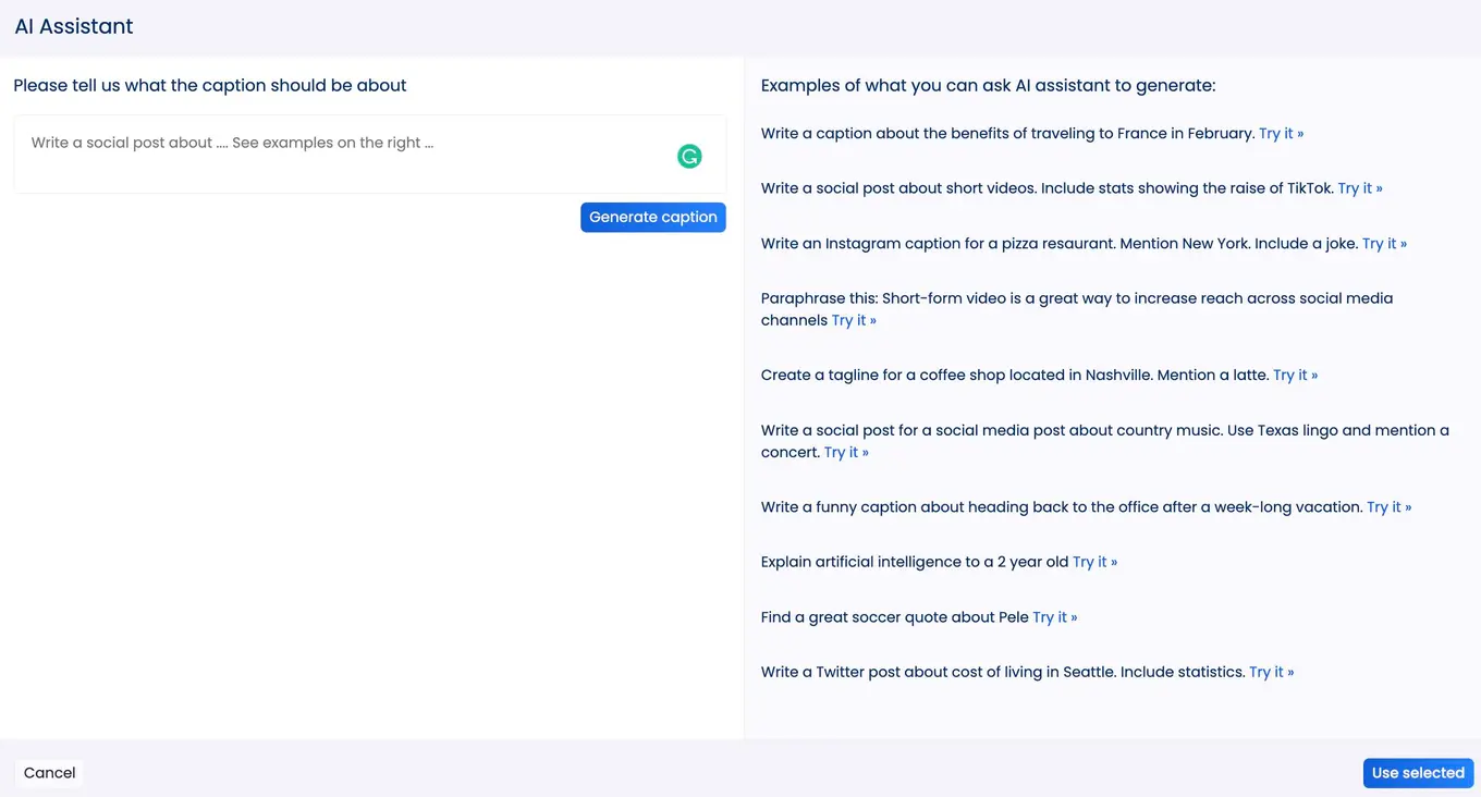 Vista Social AI Assistant