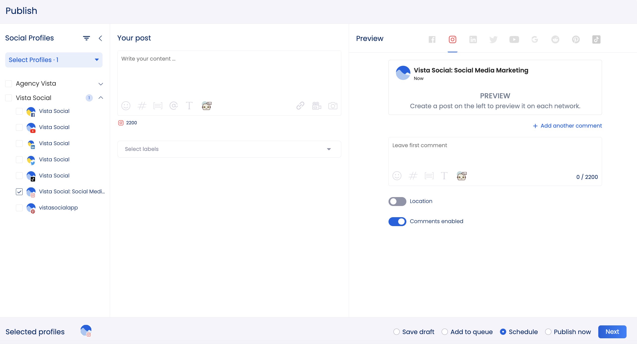 Vista Social AI Widget