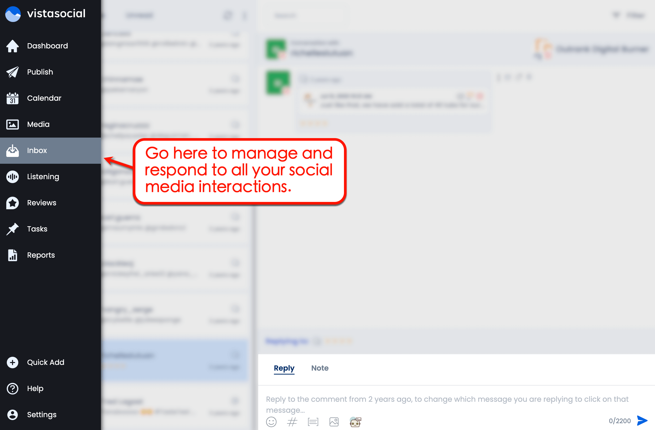 Manage social media interactions.