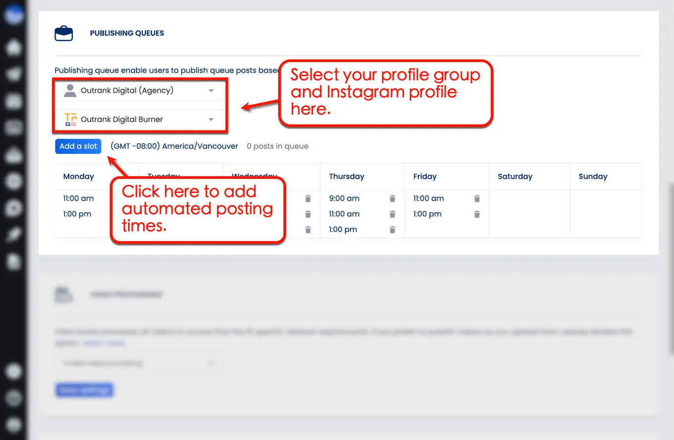 Select your profile.