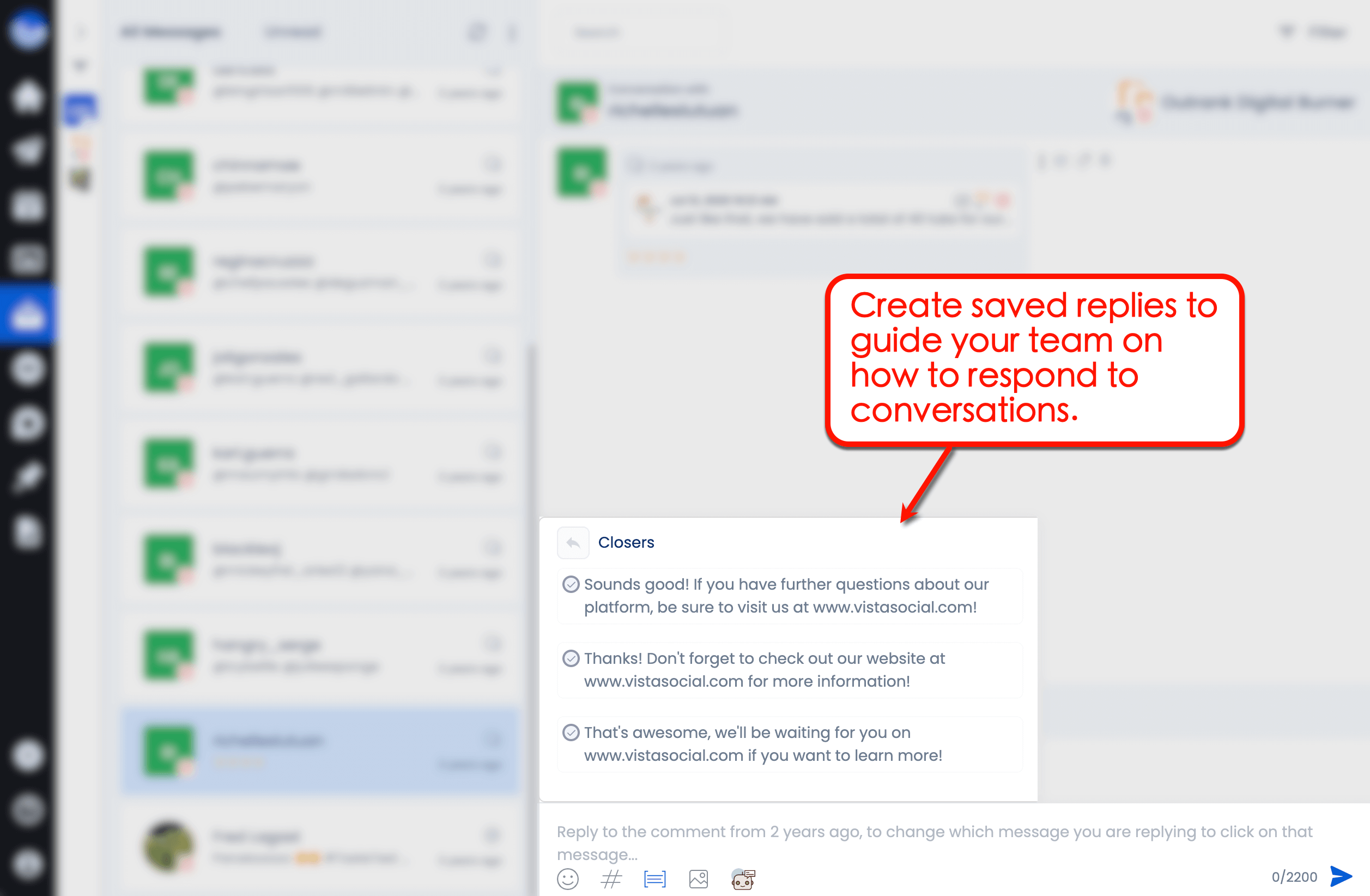 Create “saved replies” option.