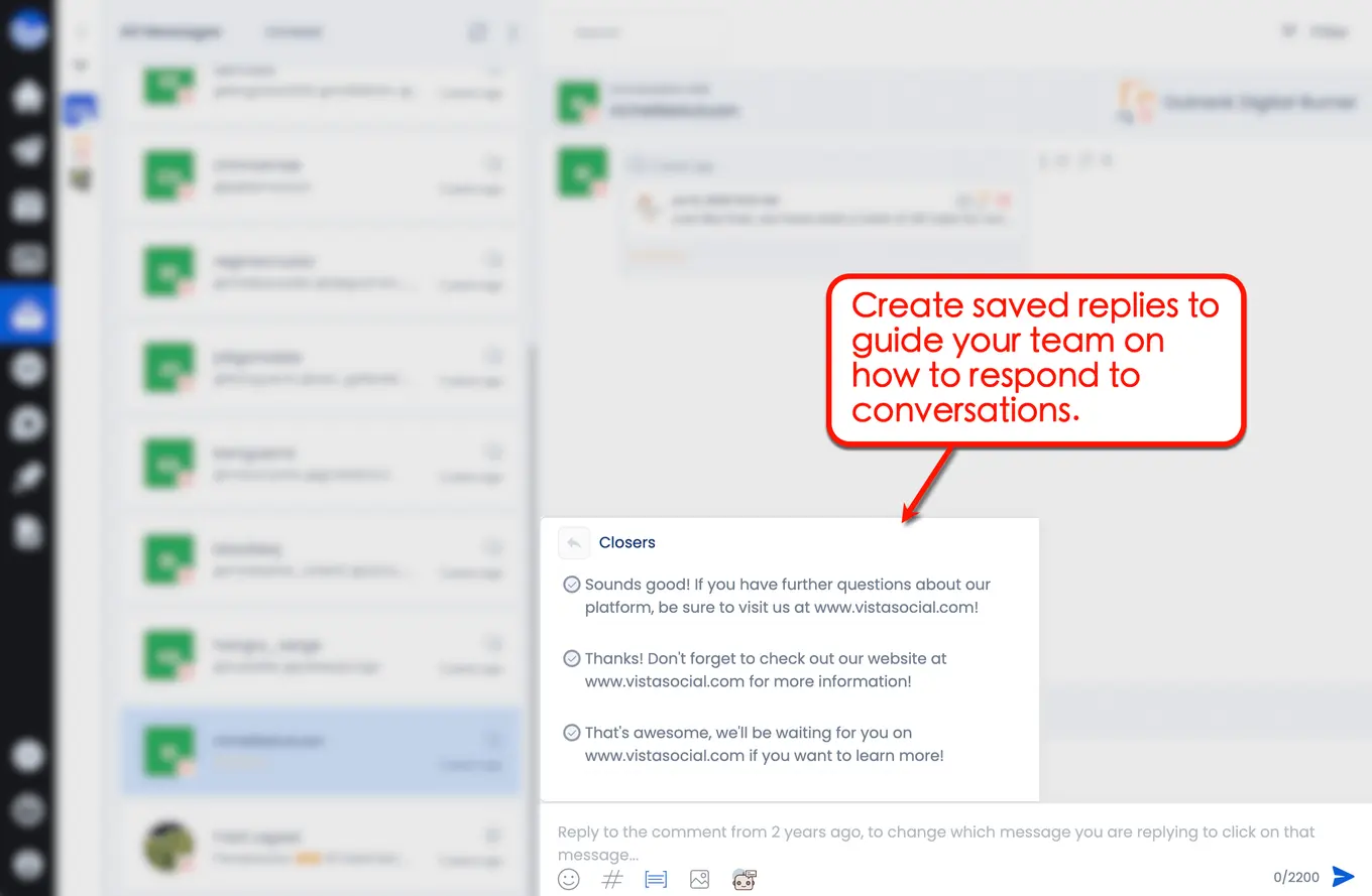 Create “saved replies” option.