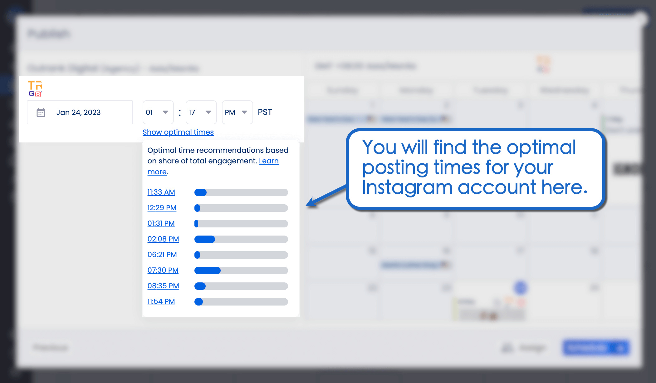 Set your posting time.
