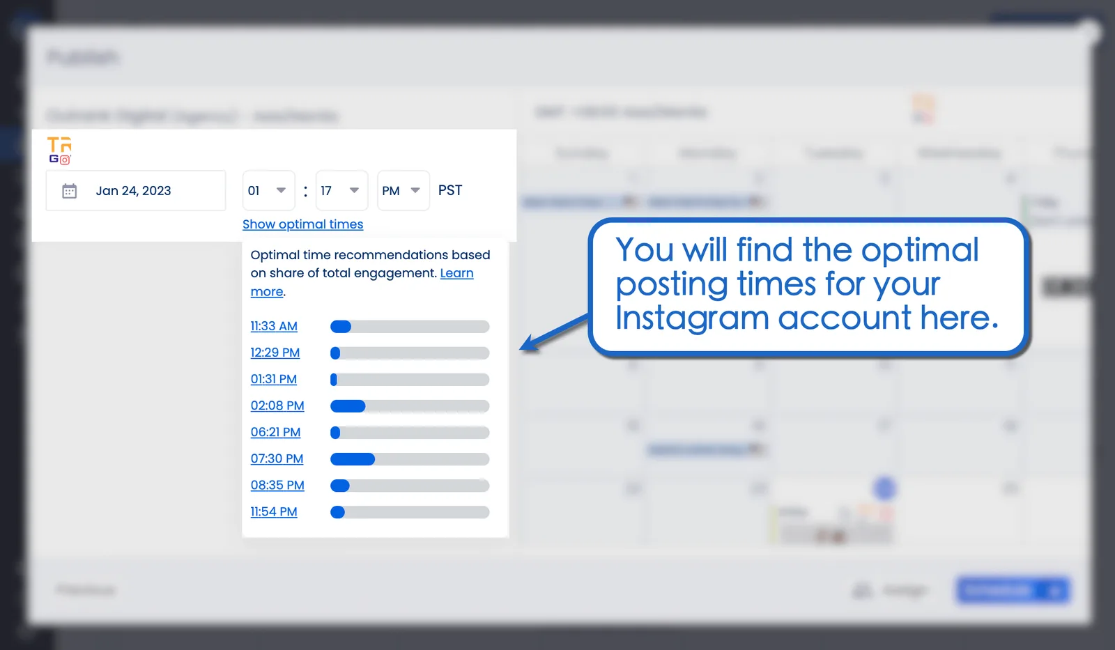 Set your posting time.