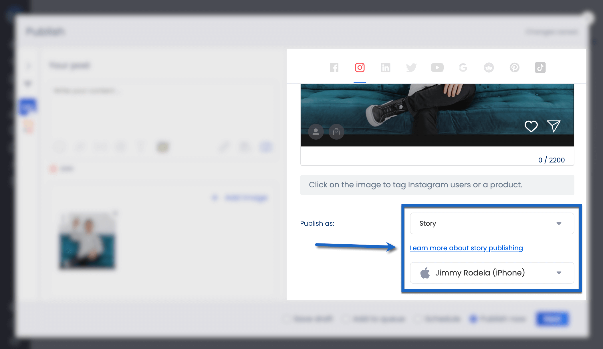 Learn more about publishing stories.