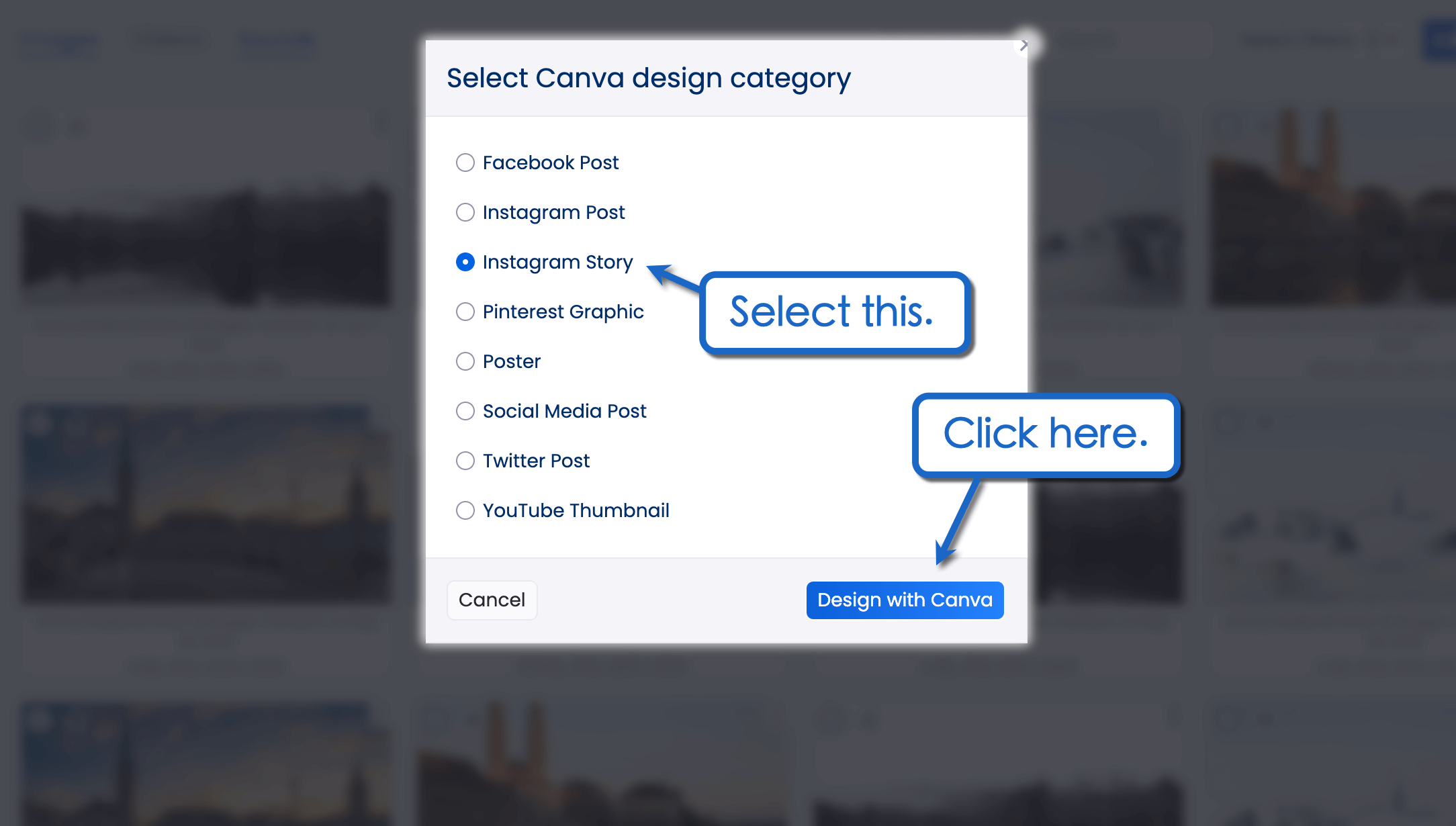 Design IG Story with Canva.