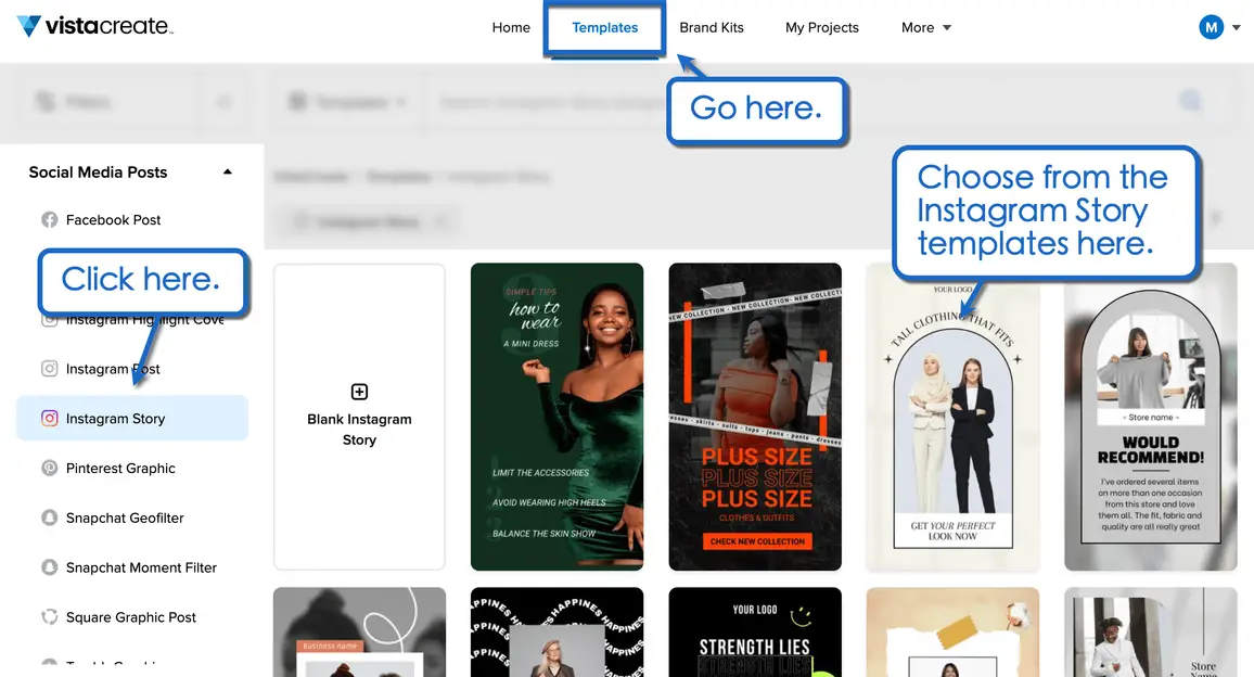 VistaCreate templates.