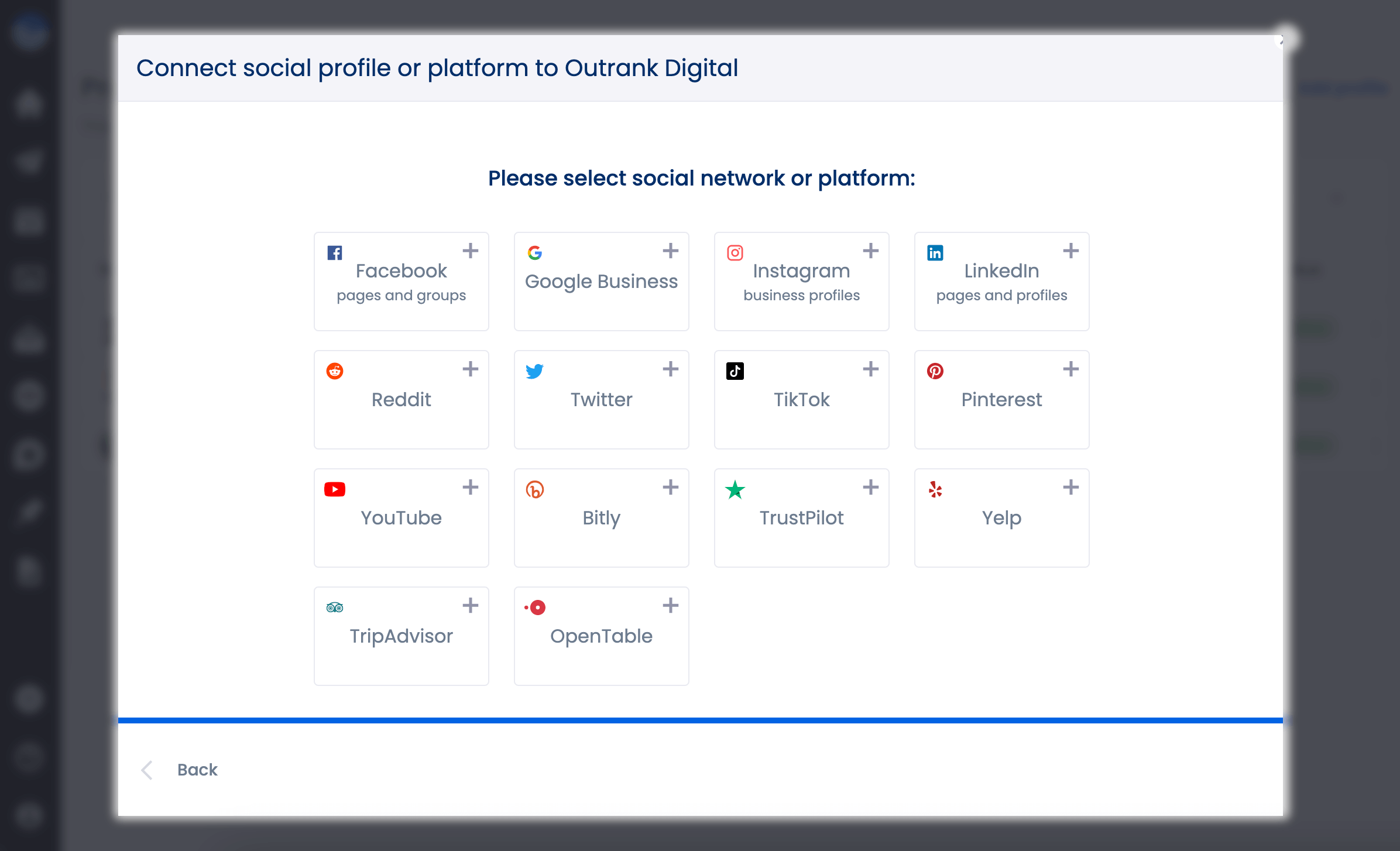 Connect a social profile.