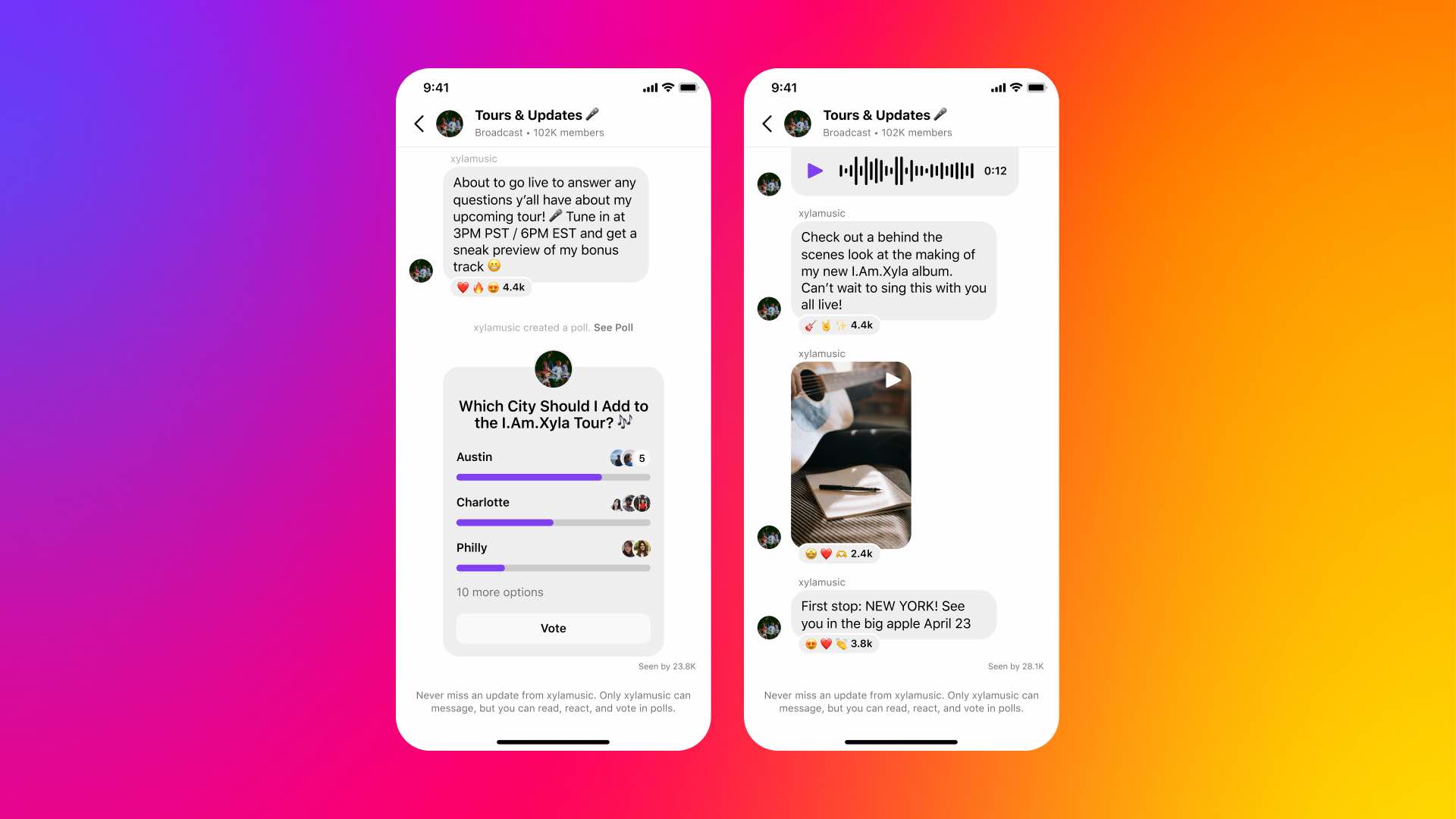 Instagram Broadcast Channels