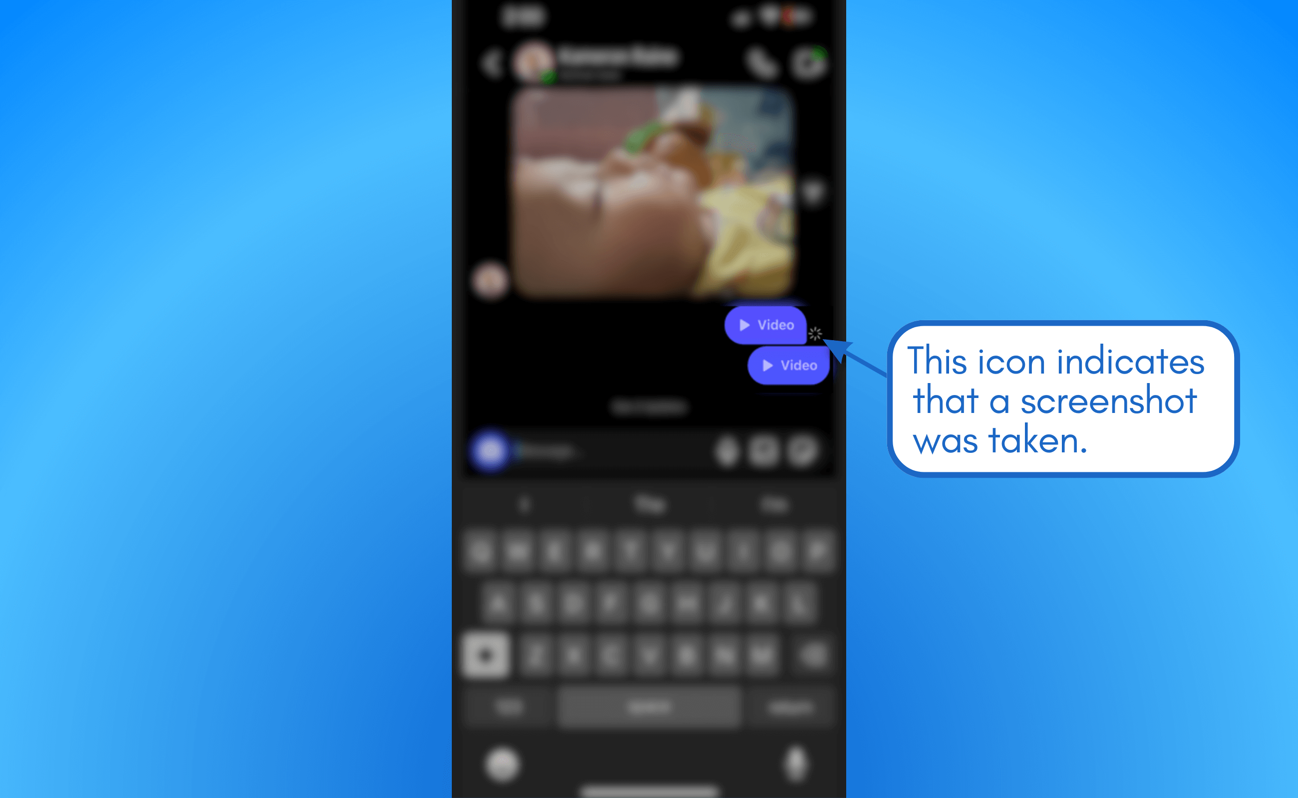 Icon indicating a screenshot is taken.