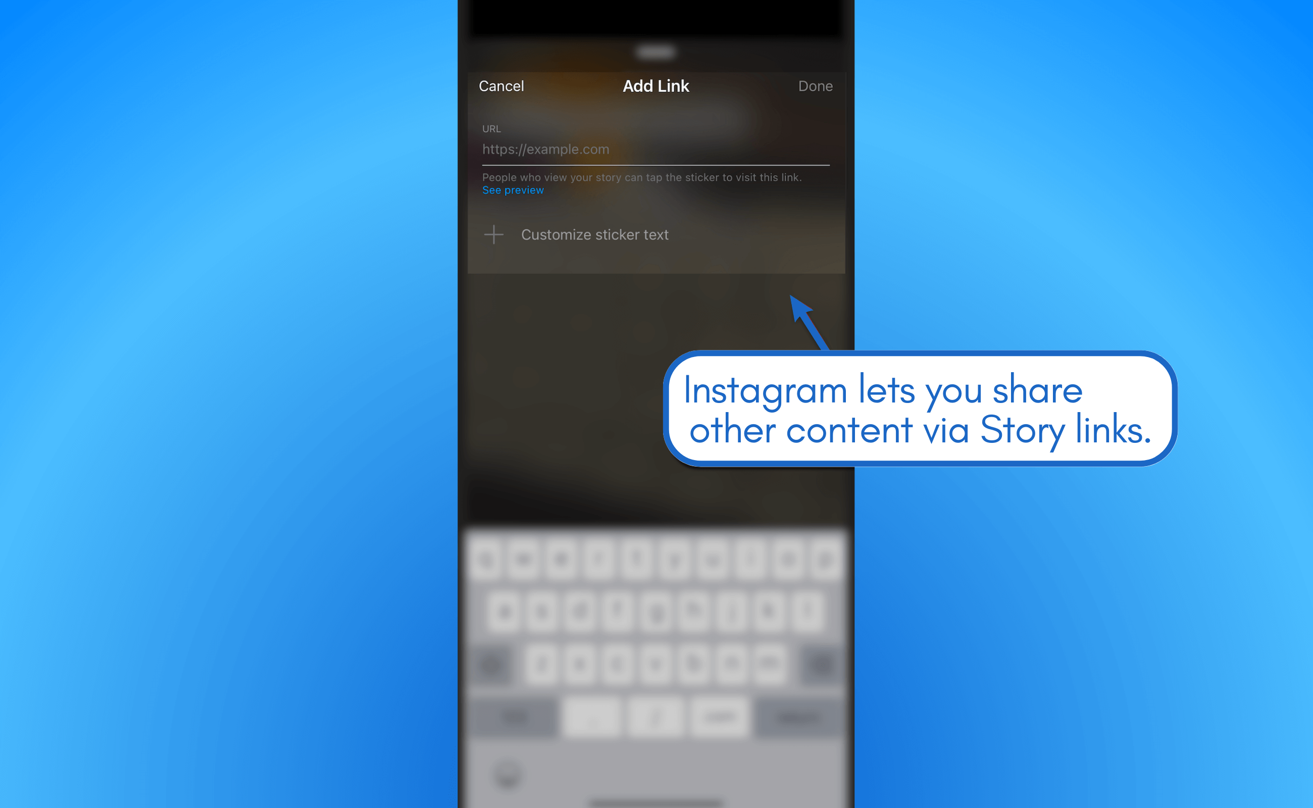 Share content as links.