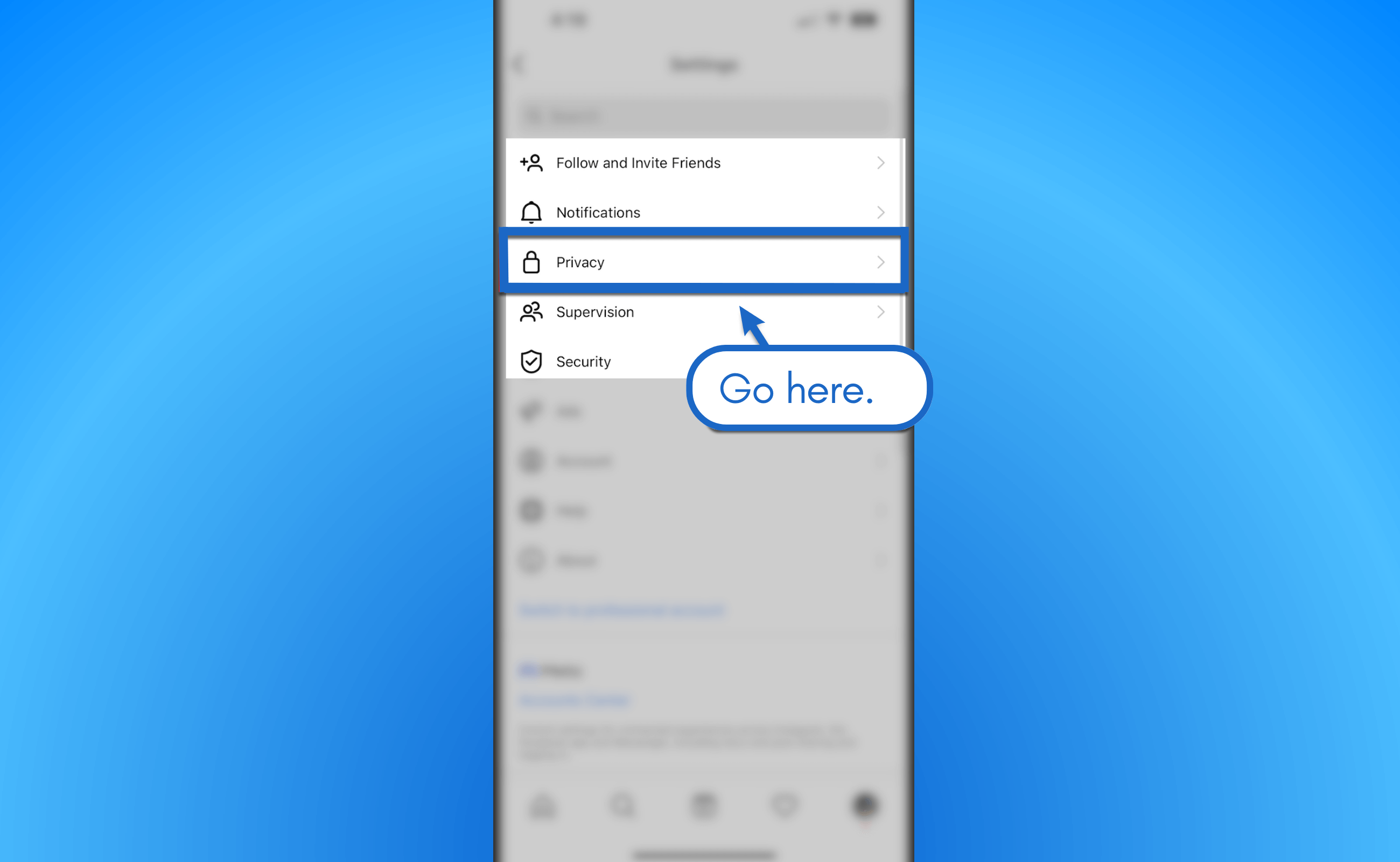 Set profile to private.