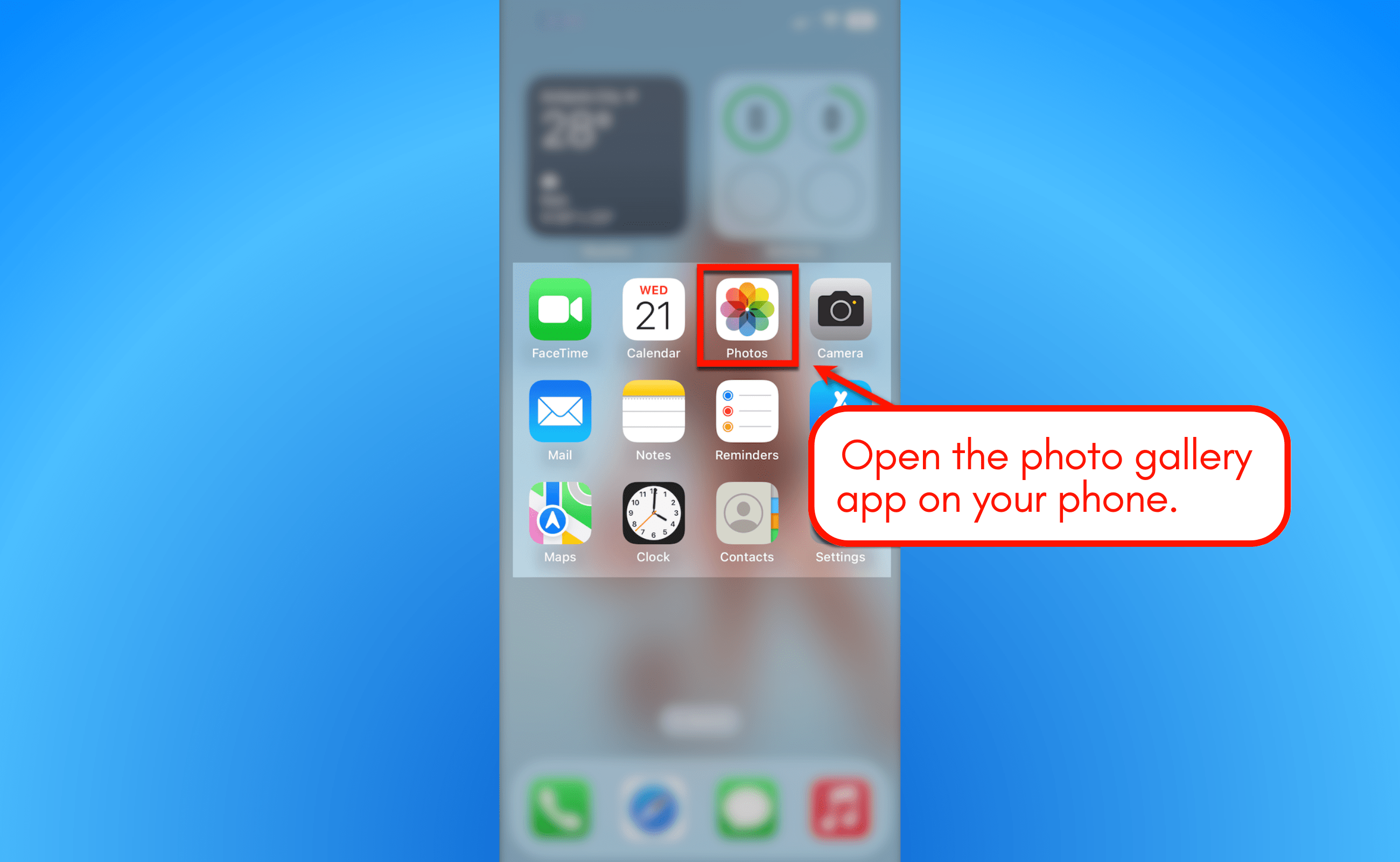Go to device’s photo gallery app.