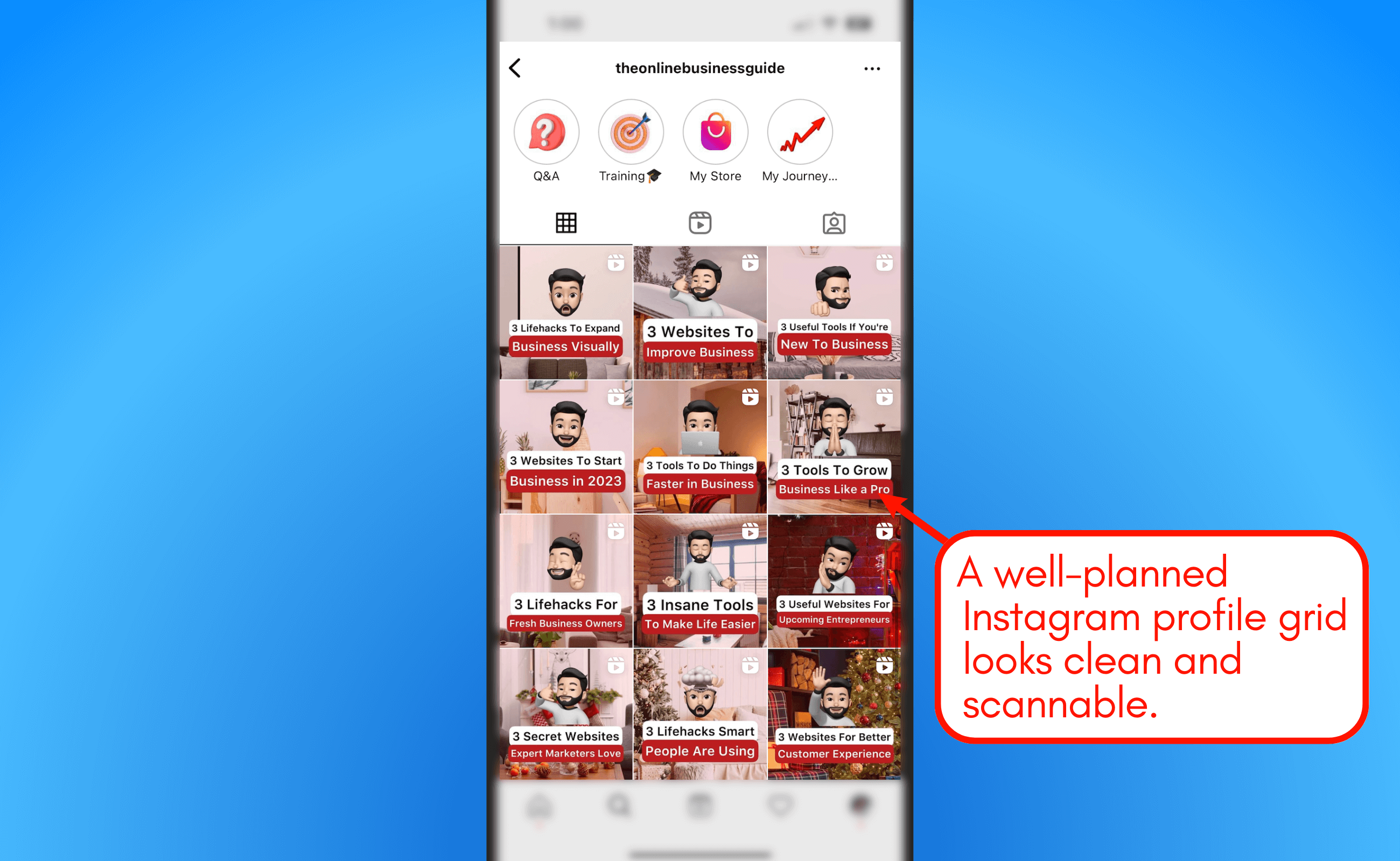 Well-planned IG profile.
