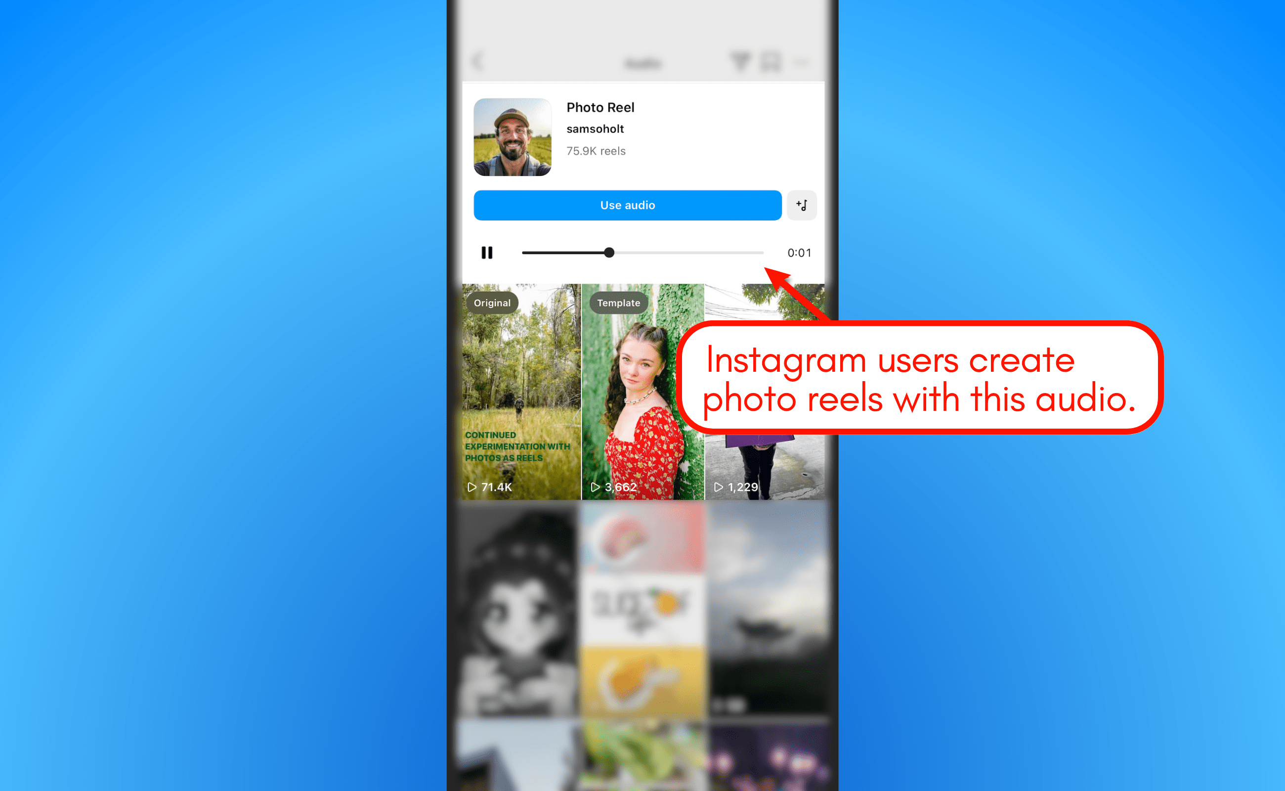 Use Photo reel audio.