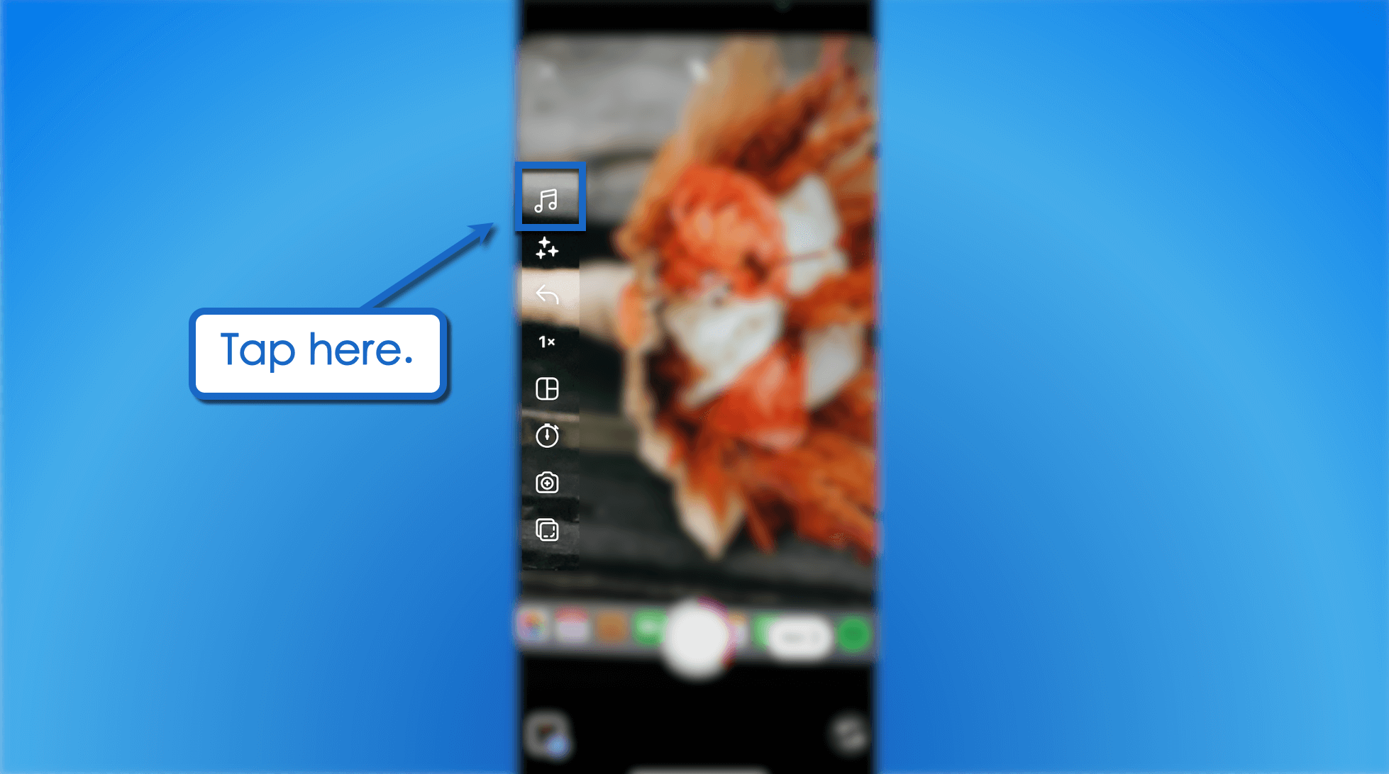 Tap the ‘Audio’ icon.