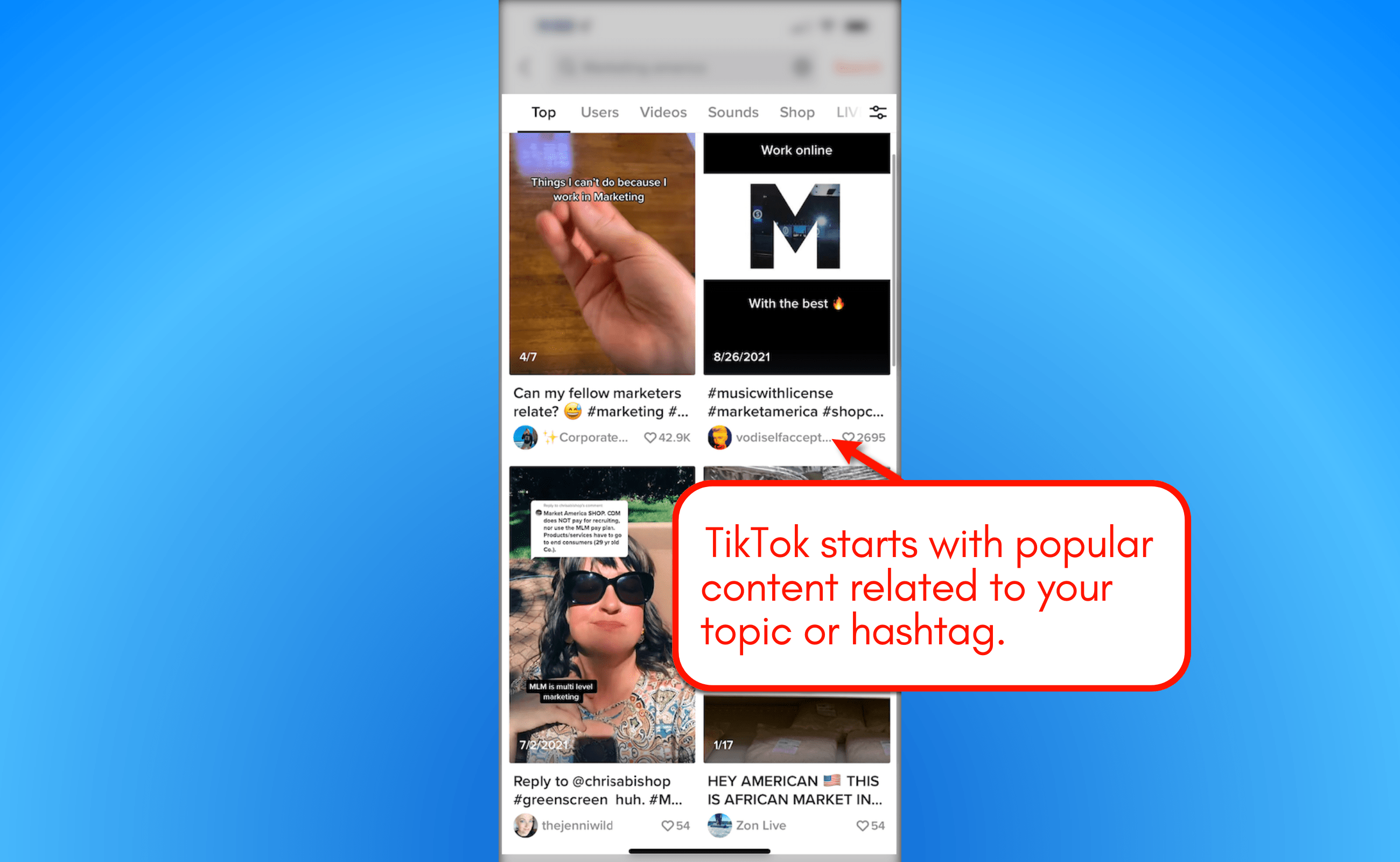 Screenshot of related content.