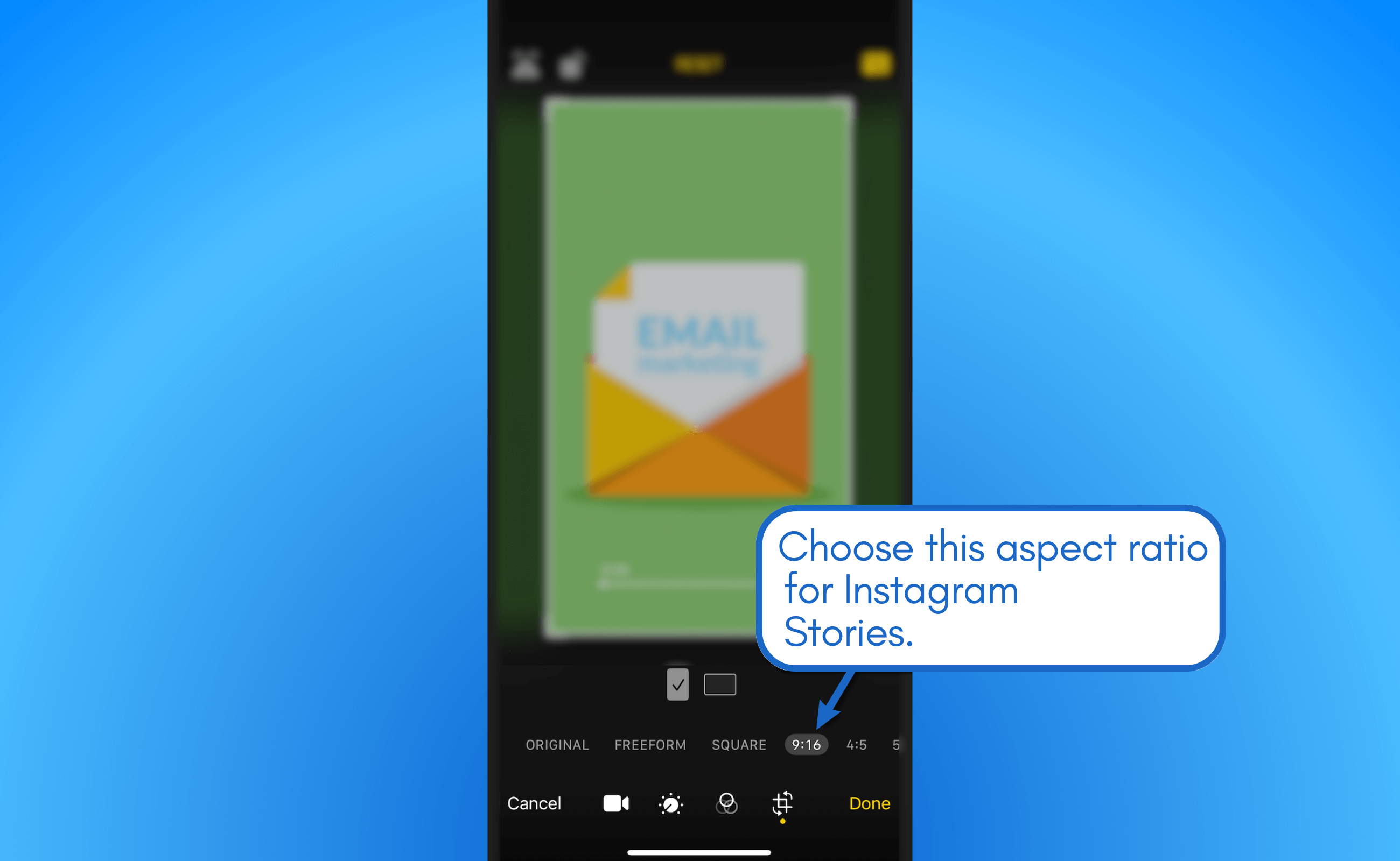Feel free to choose an area of the video you want to use..