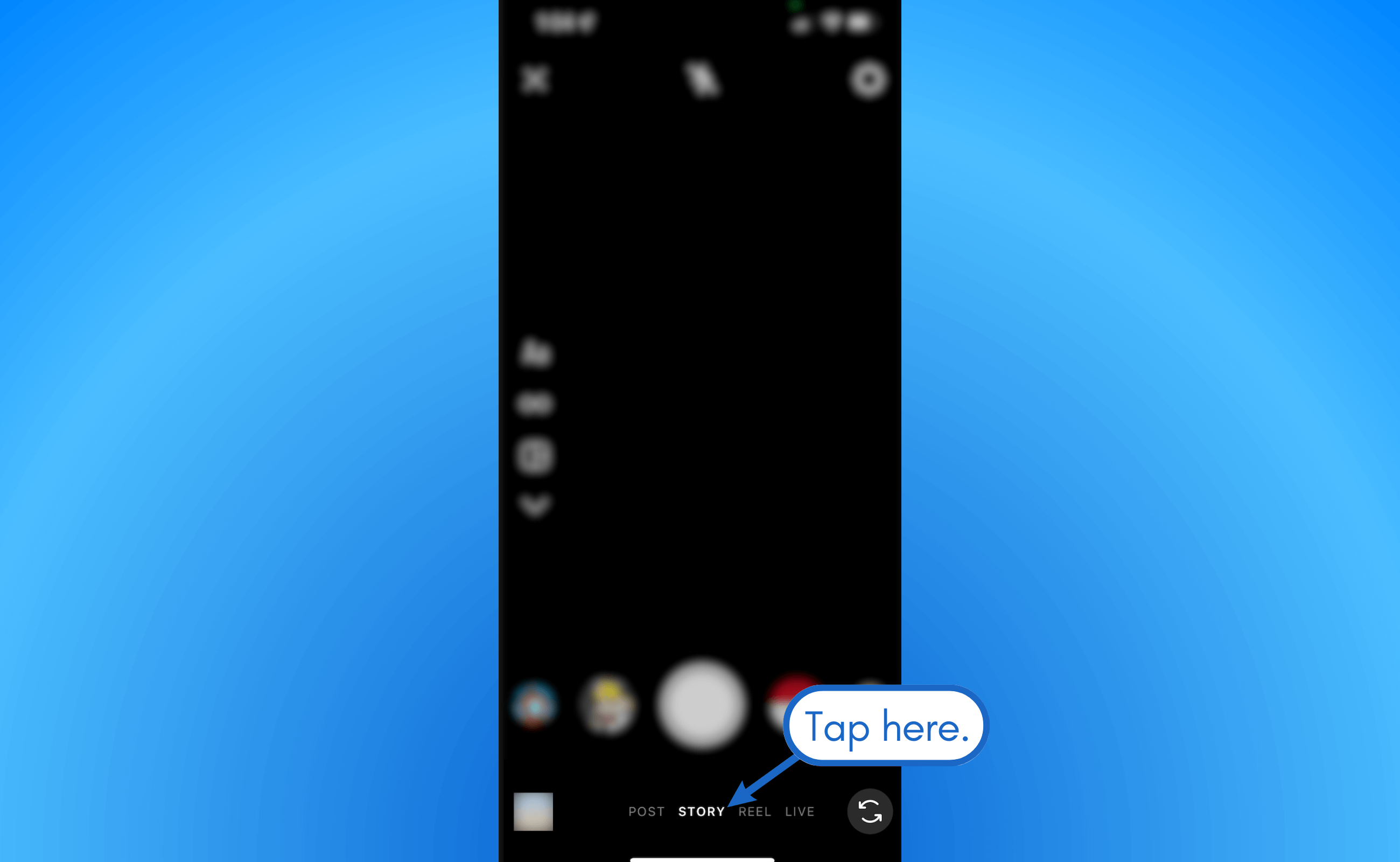Tap to create Story.