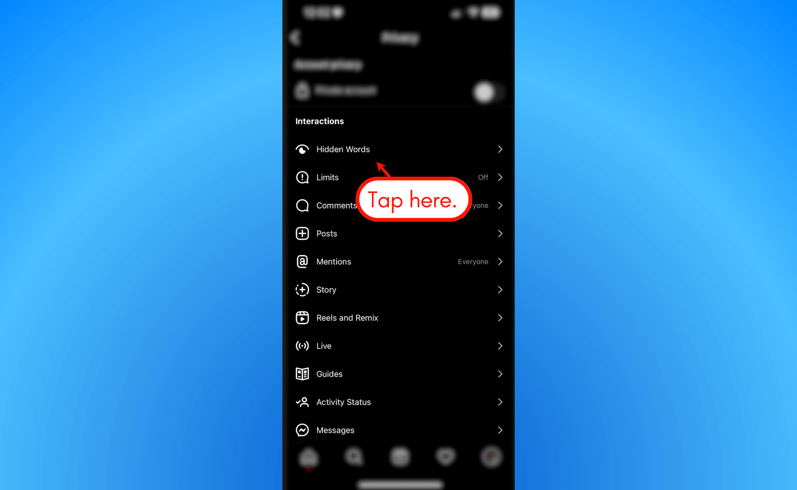 Hide offensive words.