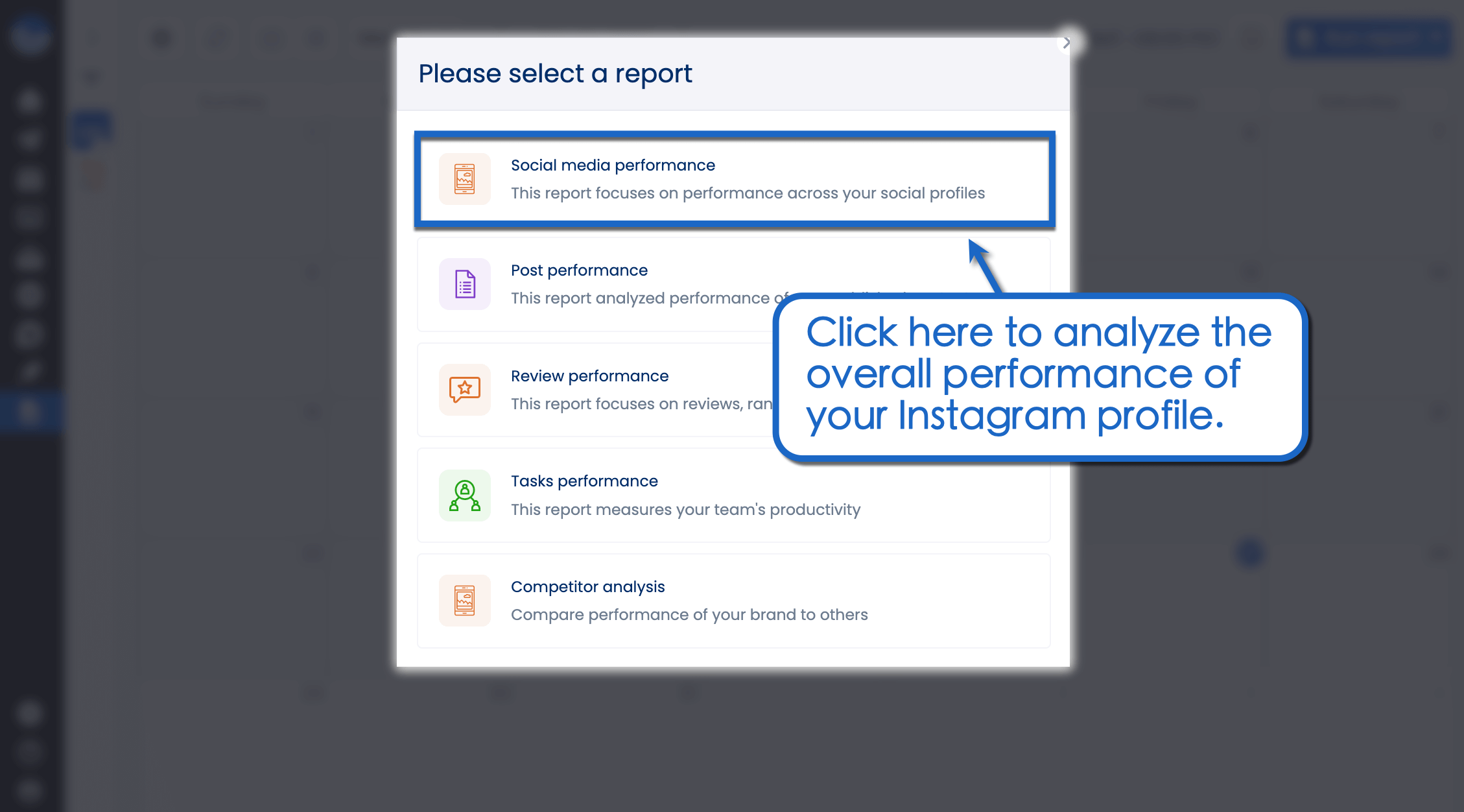 Analyze your Instagram profile’s overall performance.