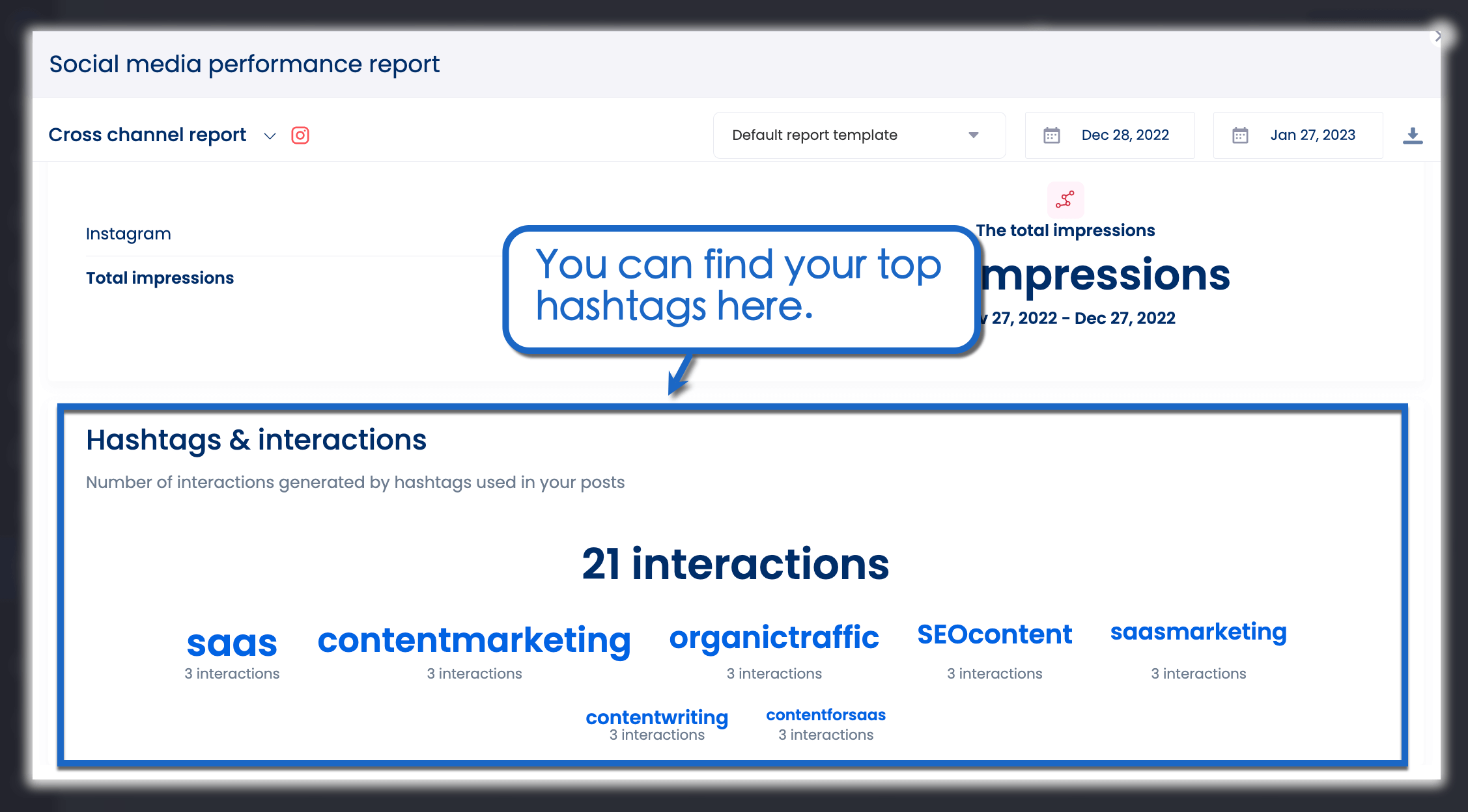 Find your top hashtags.